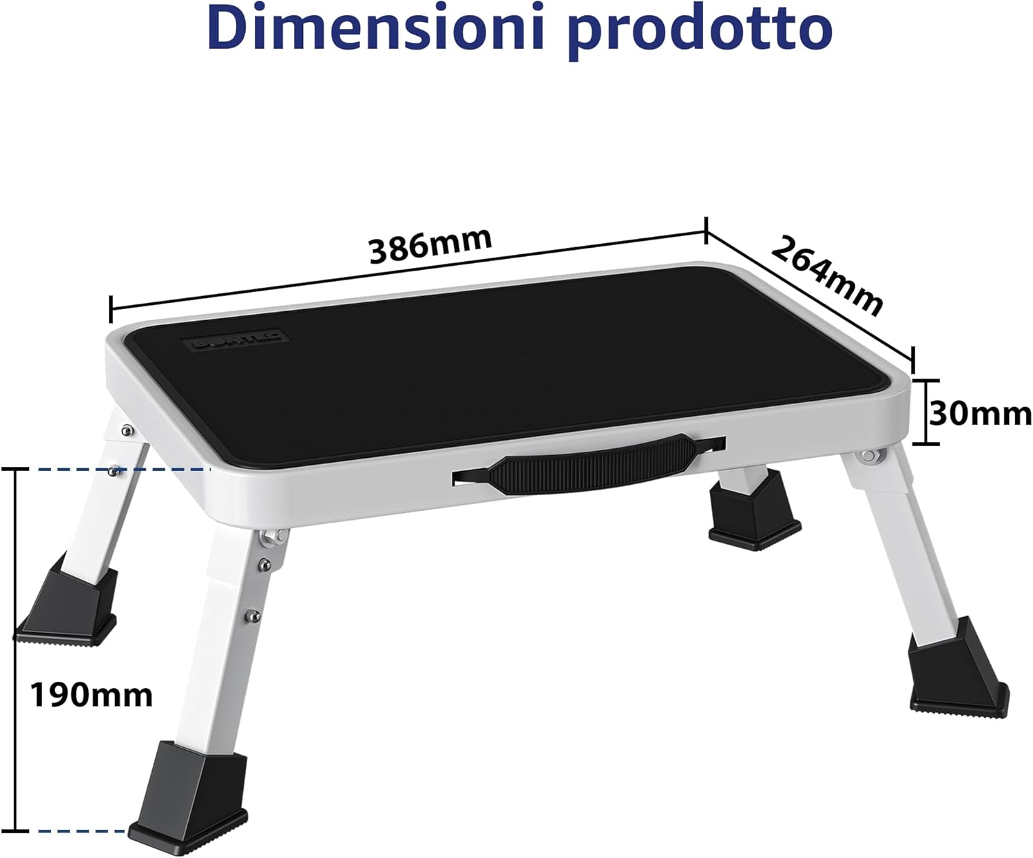 Thumbnail 2 de BONTEC Sgabello pieghevole 150 kg Bianco