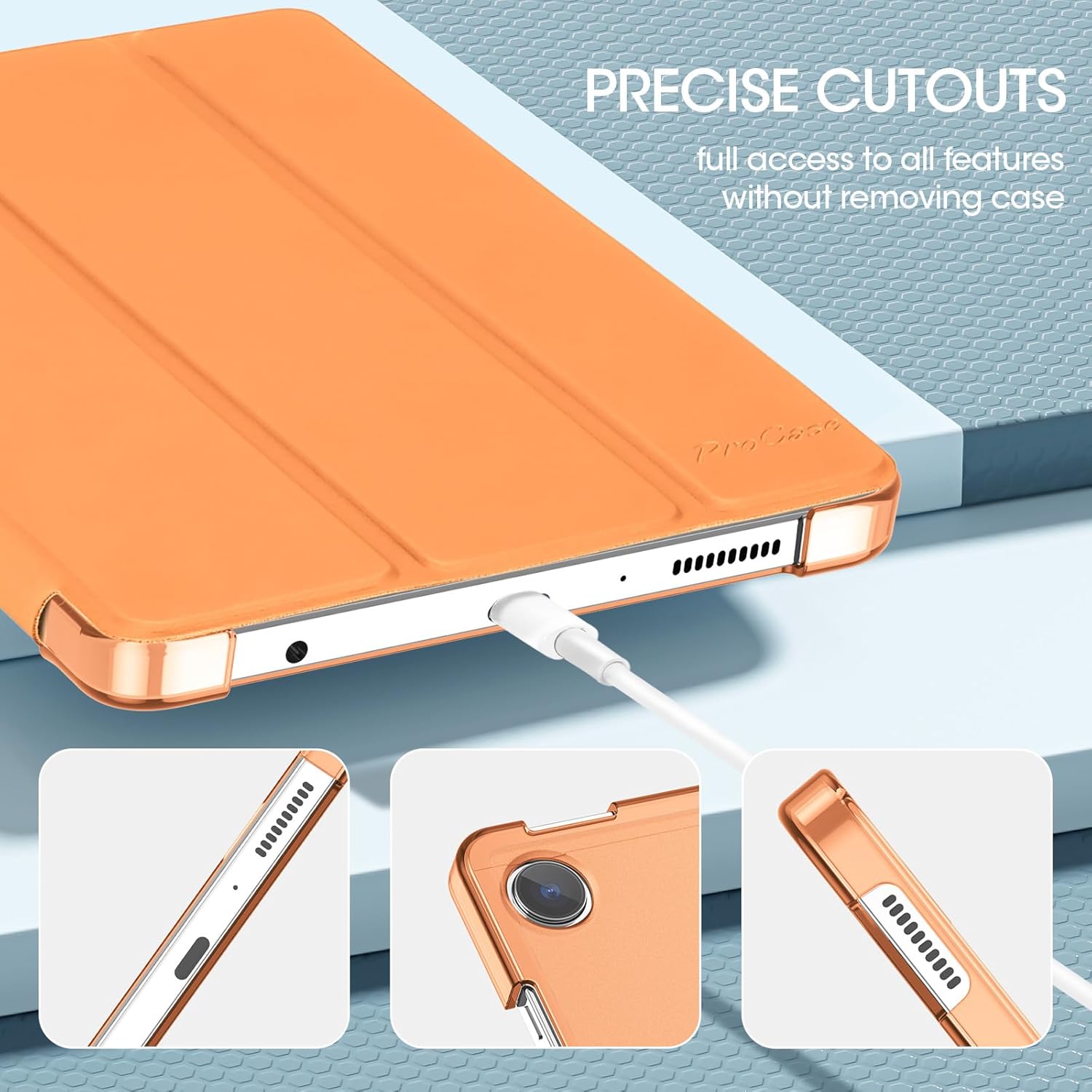 Thumbnail 3 de ProCase Slim Case for Galaxy Tab A11 (2025) / A9 (2023) 8.7" – Orange