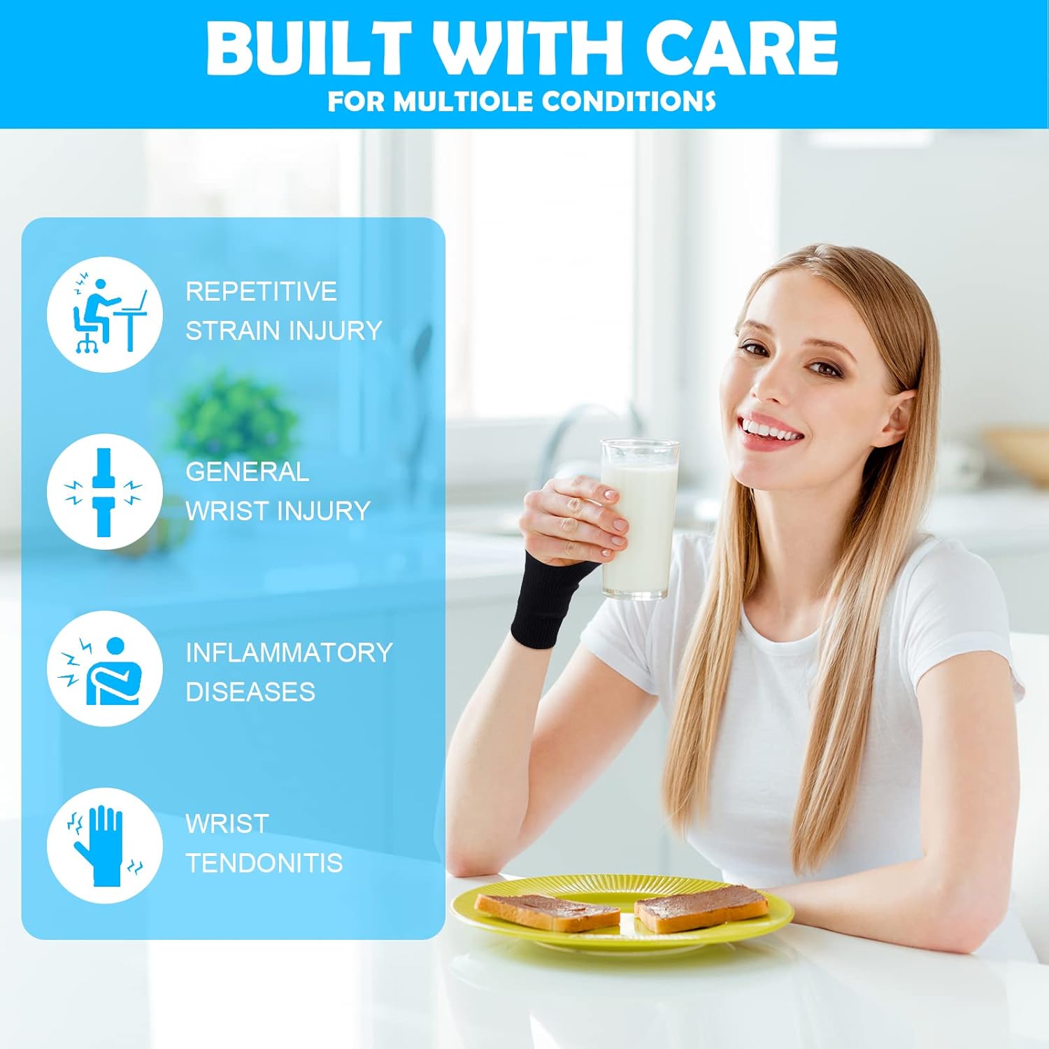 Thumbnail 3 de ACWOO Gants de compression arthritique pour pouce