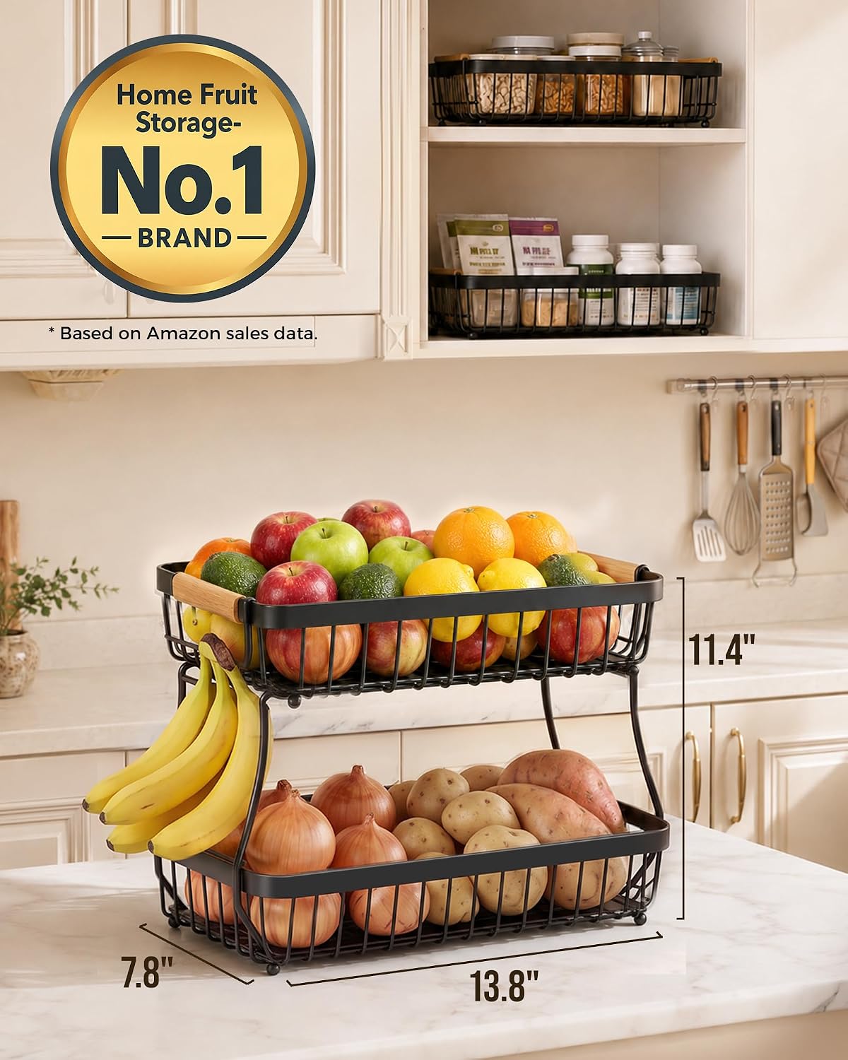 Thumbnail 3 de Sevenblue 2 Tier Fruit Basket 2026