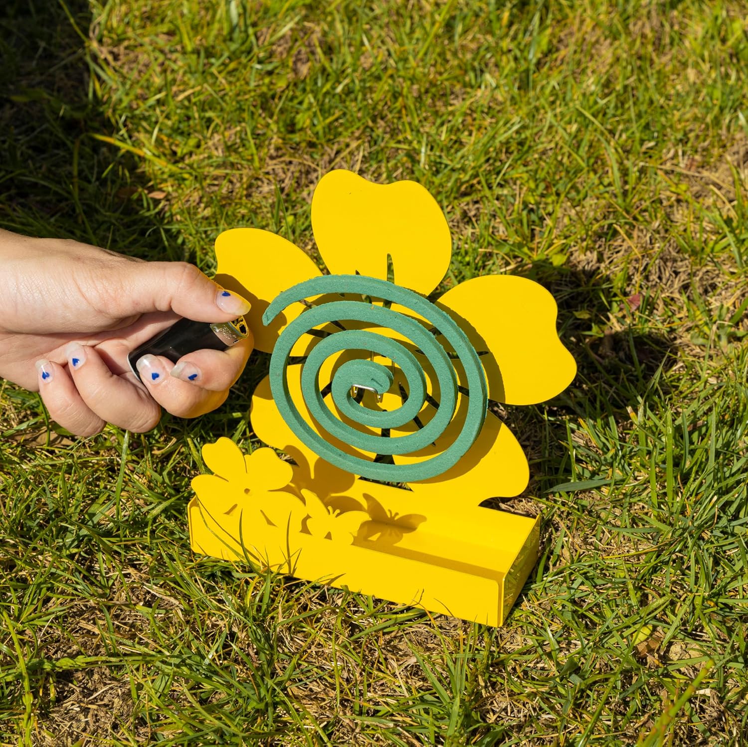 Thumbnail 6 de Baroni Home Set di 3 Porta Zampirone in Metallo – Fiore Giallo 17x5x18 cm