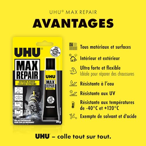 Detalle 2 de UHU Max Repair Power - Adhesivo Extrafuerte para 1001 Reparaciones 💪