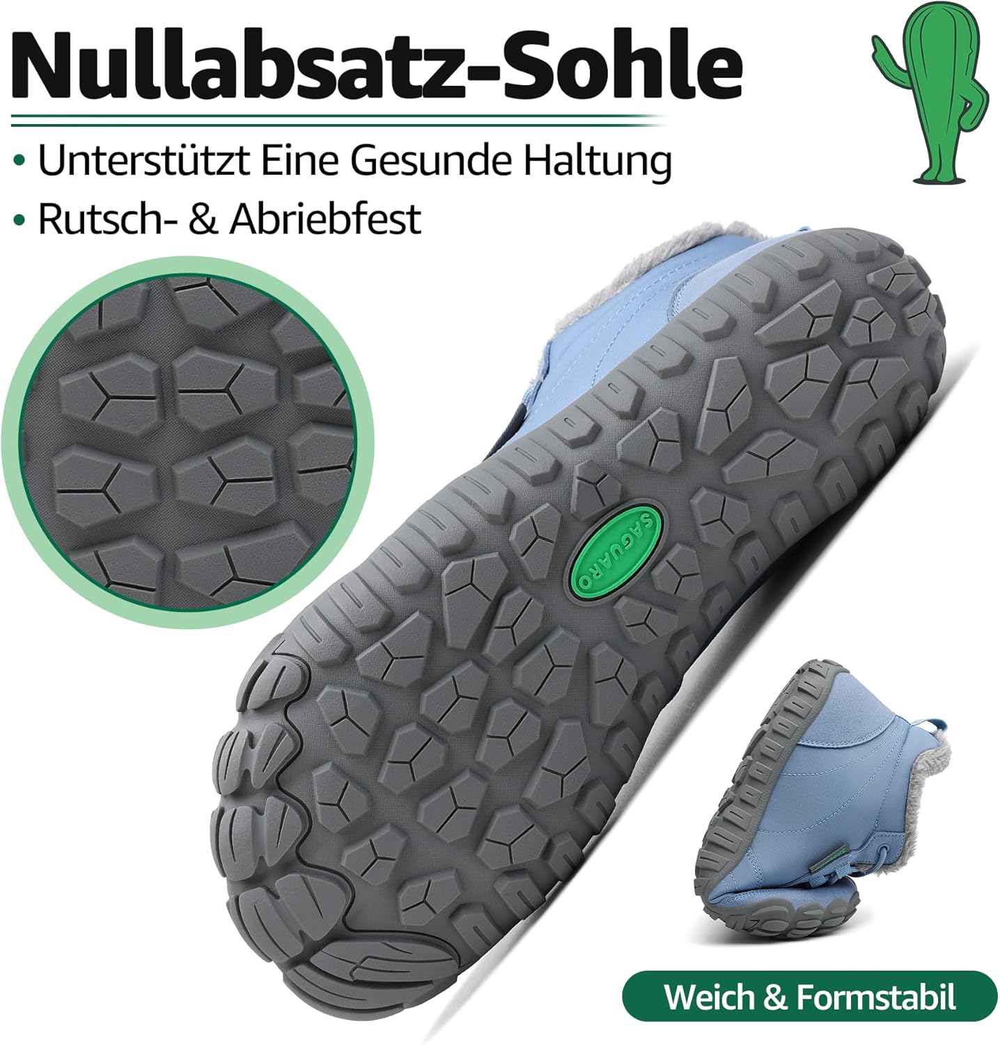 Thumbnail 4 de SAGUARO Winter Barfußschuhe Warm Gefüttert – winddicht mit breitem Zehenbereich (Winter-Schuh für Damen & Herren)