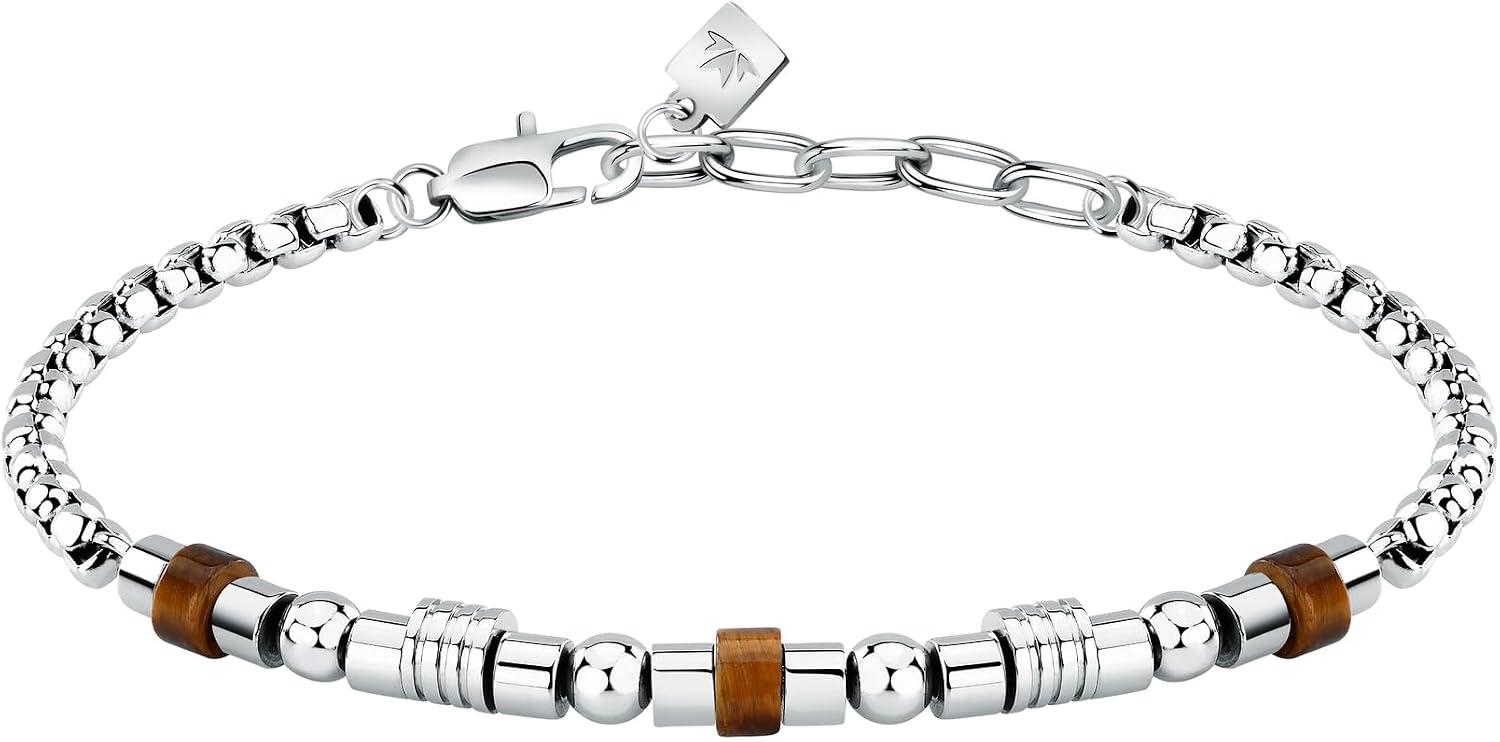 Imagen de Morellato Bracciale Uomo Occhio di Tigre Acciaio en OfertitasTOP