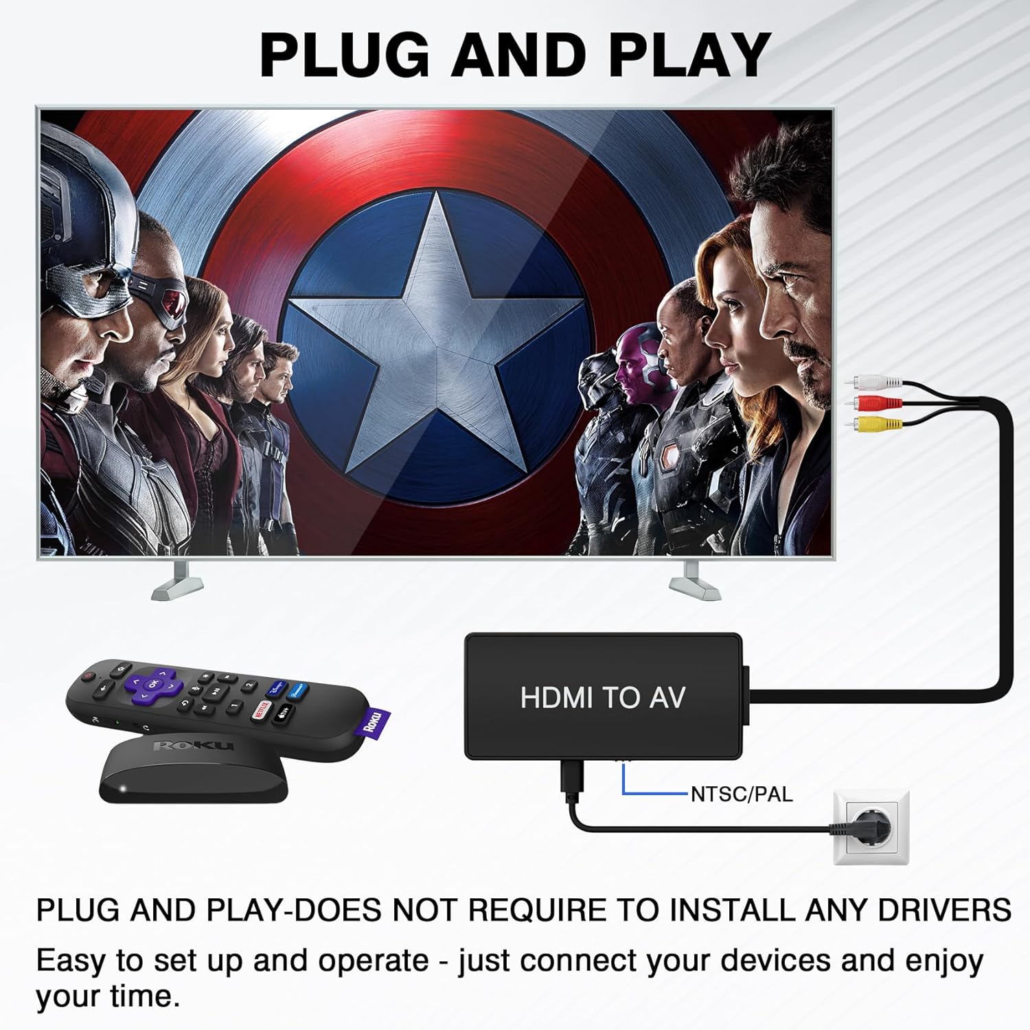 Thumbnail 2 de HDMI to RCA Converter 1080p AV Adapter 📺