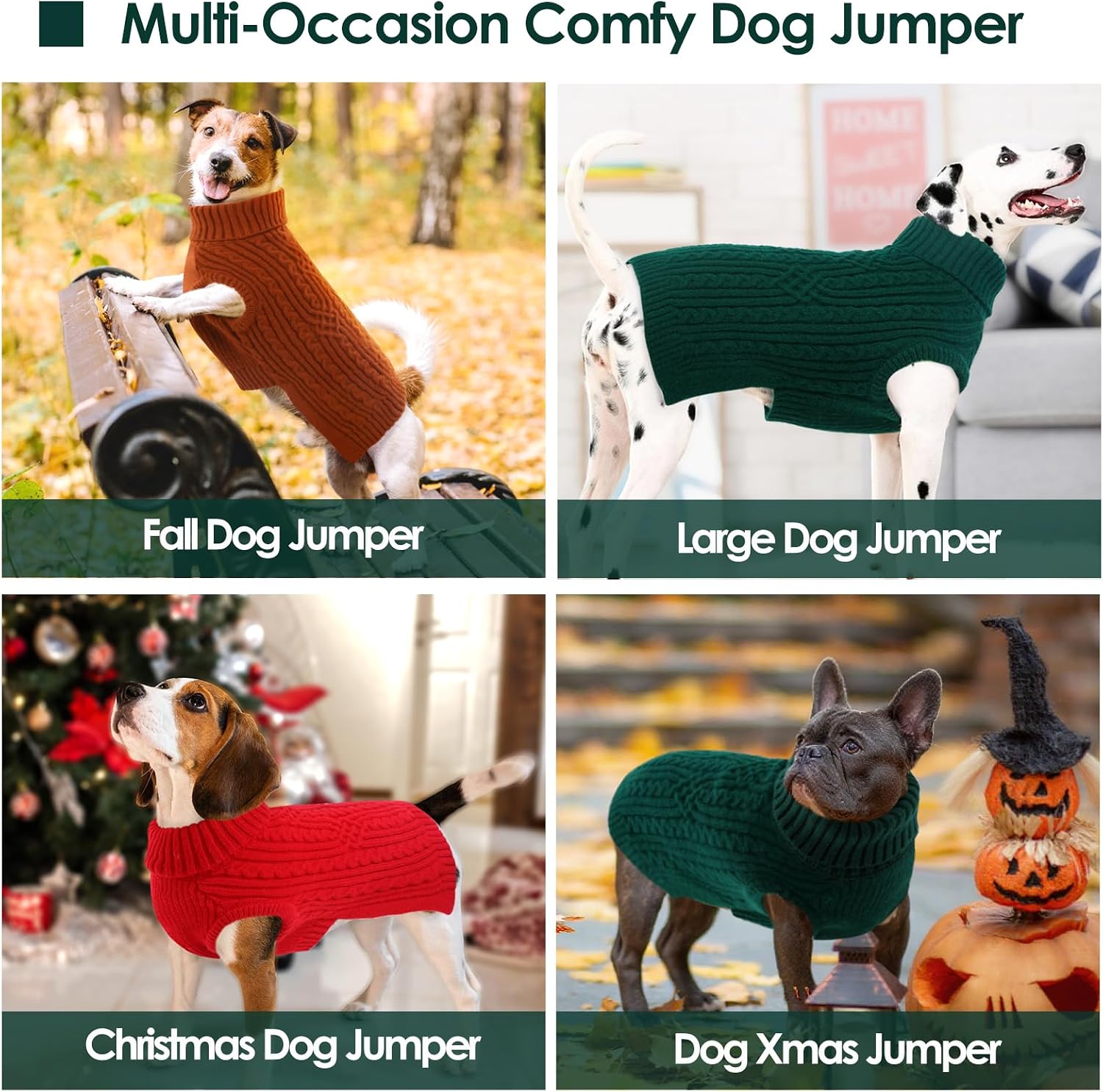 Thumbnail 5 de AOFITEE Small Dog Jumper S, turtleneck, harness hole