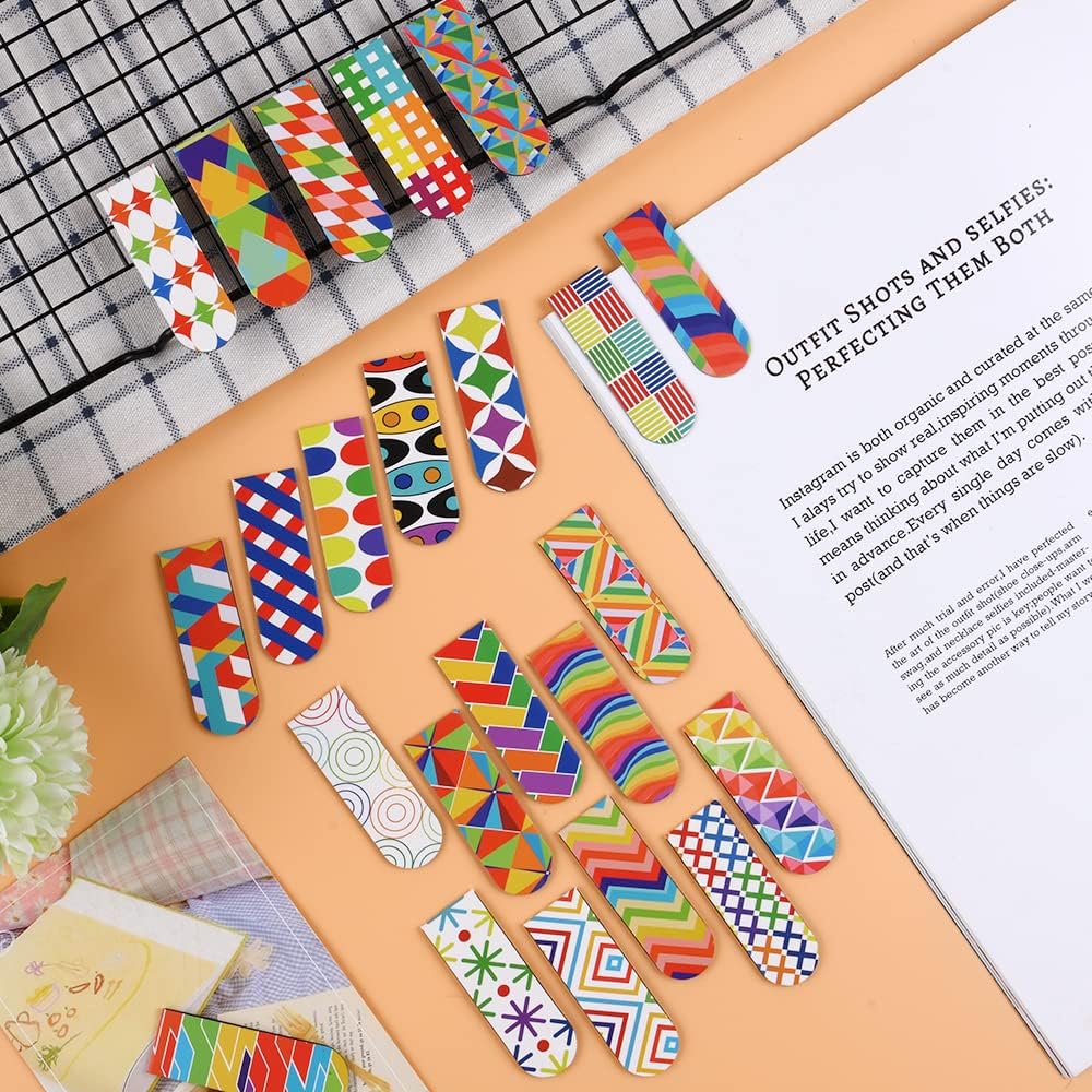 Detalle de Vicloon 30 sztuk-styl geometryczny magnetische paginamarkeerders, 30 stuks