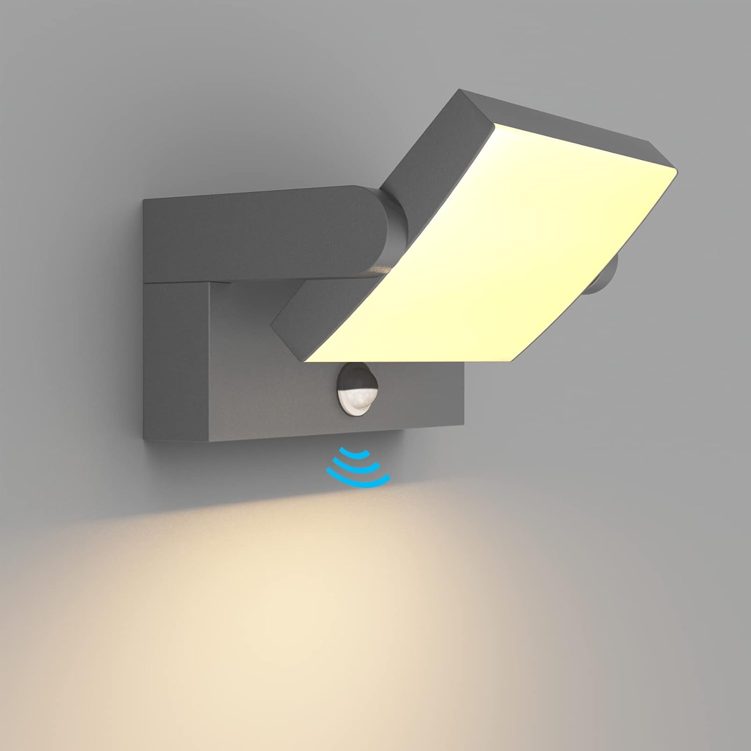 Thumbnail 1 de Klighten 24W Applique LED Extérieur/Intérieur avec Détecteur de Mouvement – Pivotante IP65