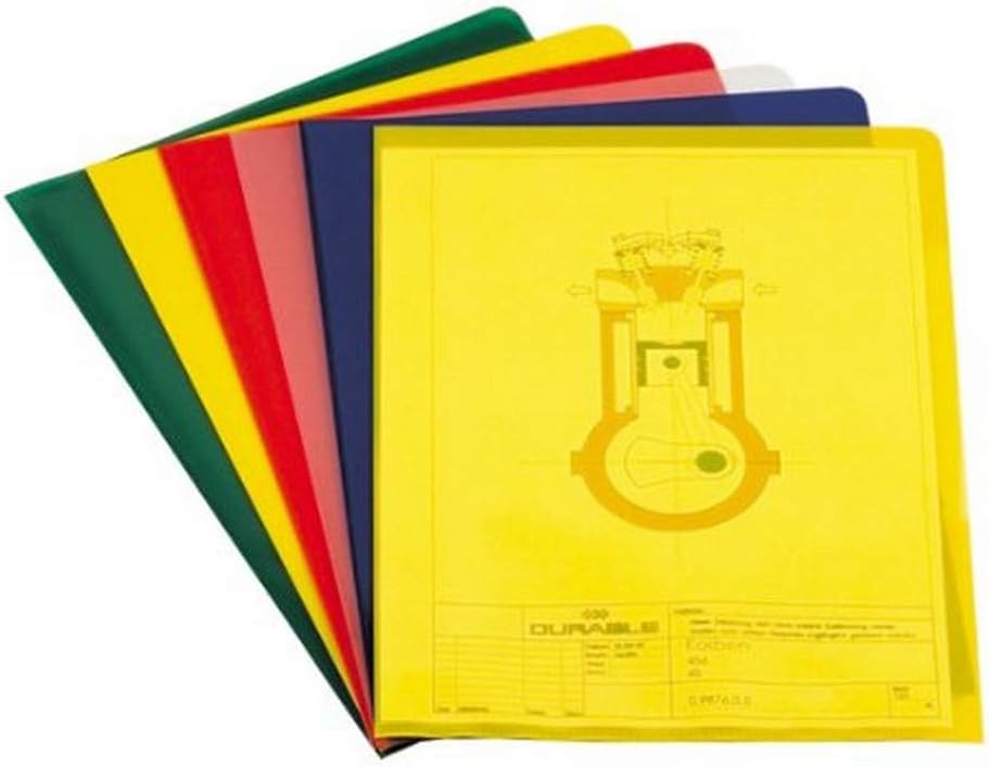 Detalle de Durable 233706 – Boîte de 100 Pochettes coin A4 en PP bleu