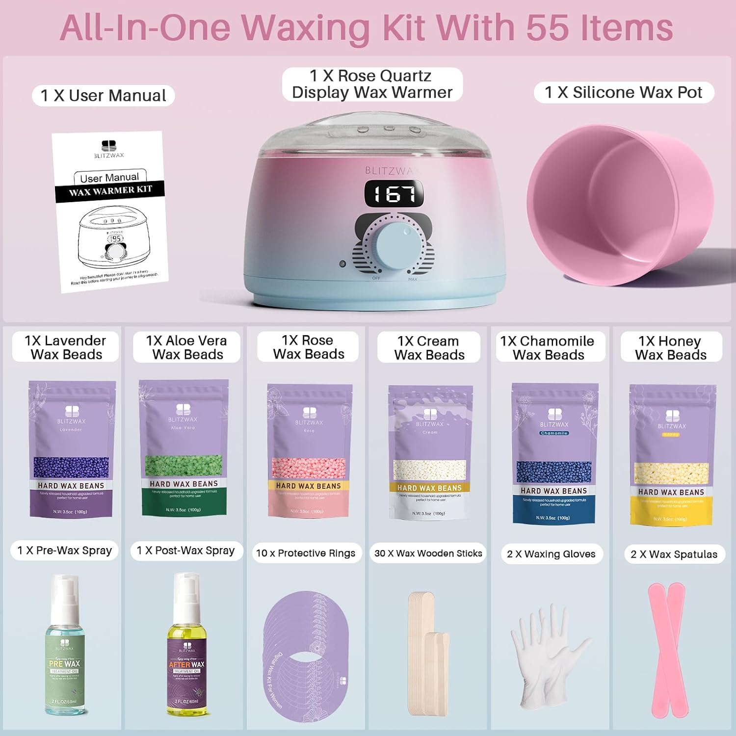 Thumbnail 5 de BLITZWAX Brazilian and Bikini Waxing Kit for Women 🎀