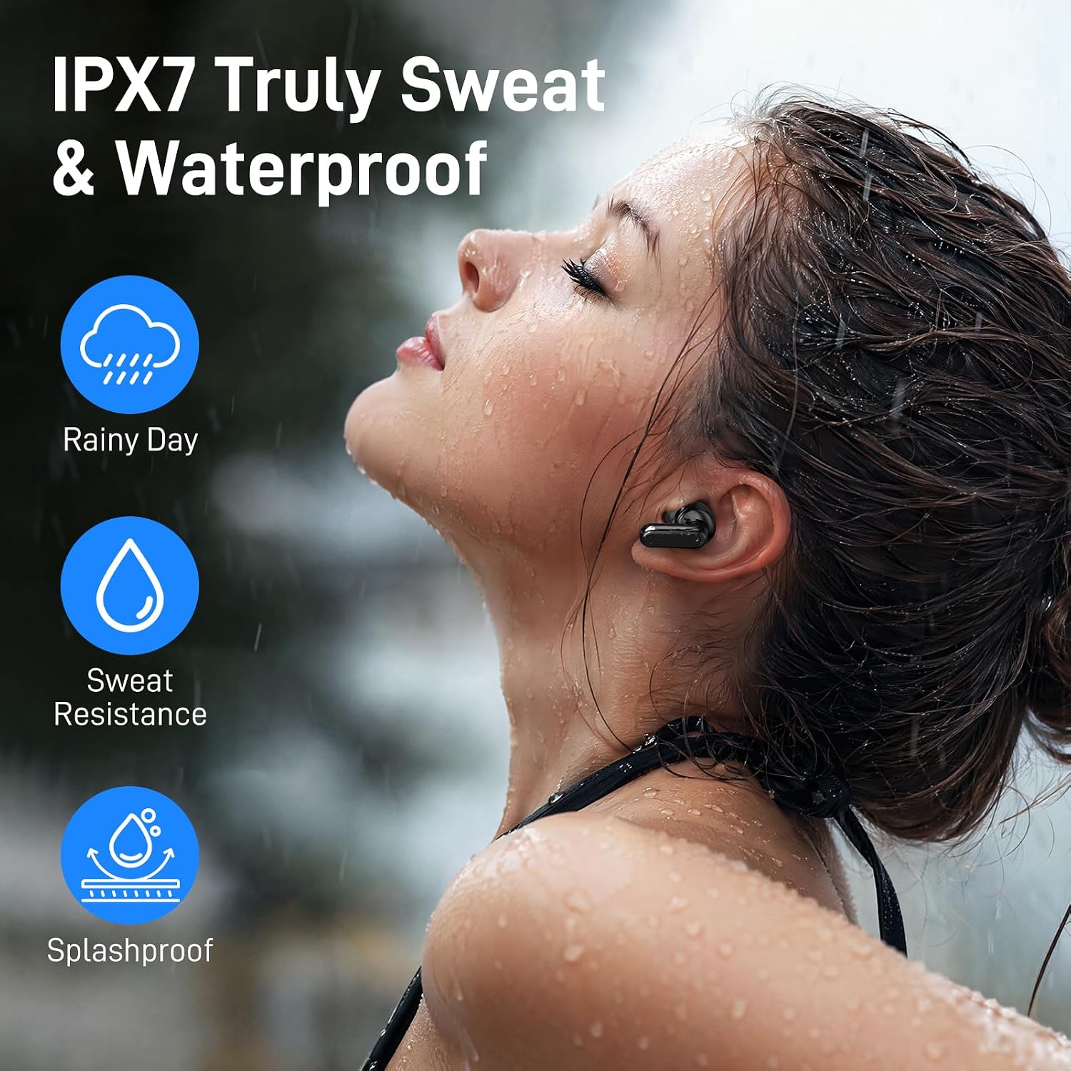 Thumbnail 4 de IKT ANC Wireless Earbuds with Bluetooth 6.0, Deep Bass, and LED Display