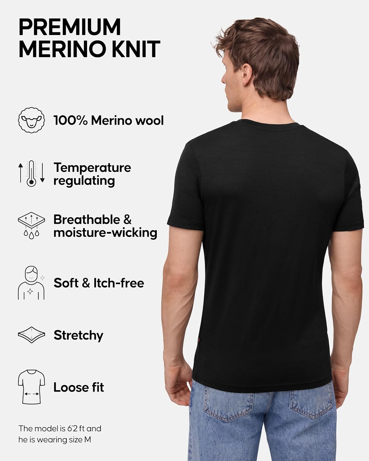 Thumbnail 1 de Danish Endurance 100% Merino Wool T-Shirt for Men (Relaxed Loose Fit) – Dark Green 2-Pack, XXL