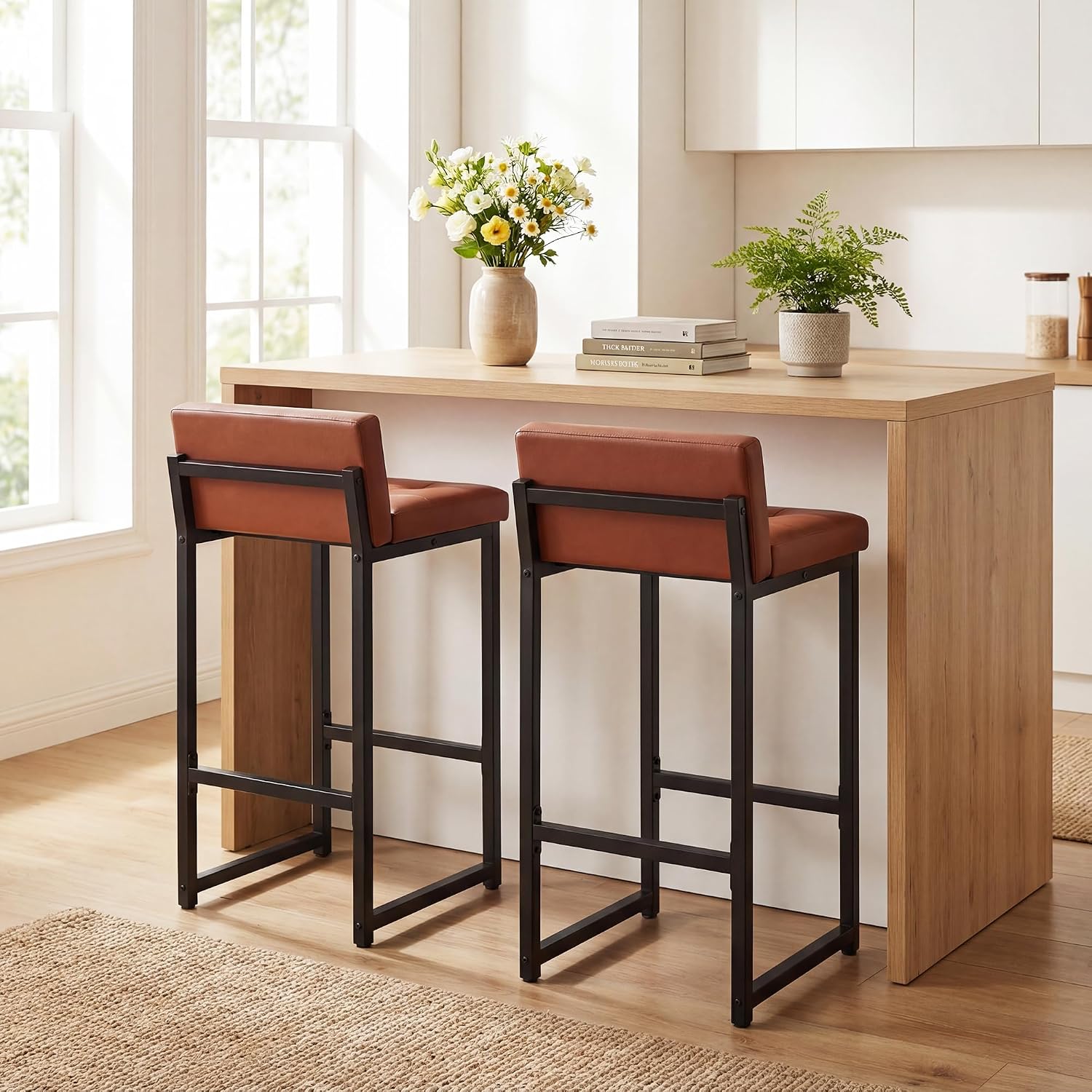 Detalle 2 de Juoerce Bar Stools, Faux Leather