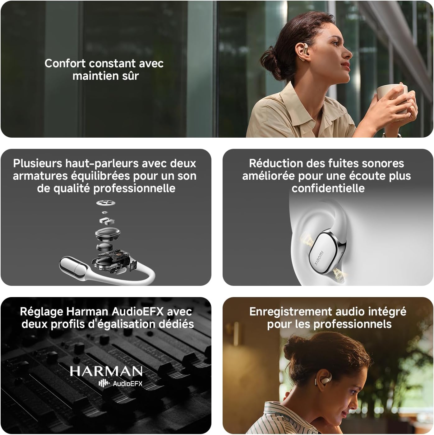 Detalle 2 de XIAOMI OpenWear Stereo Pro – Écouteurs Bluetooth à oreille ouverte avec contour d’oreille