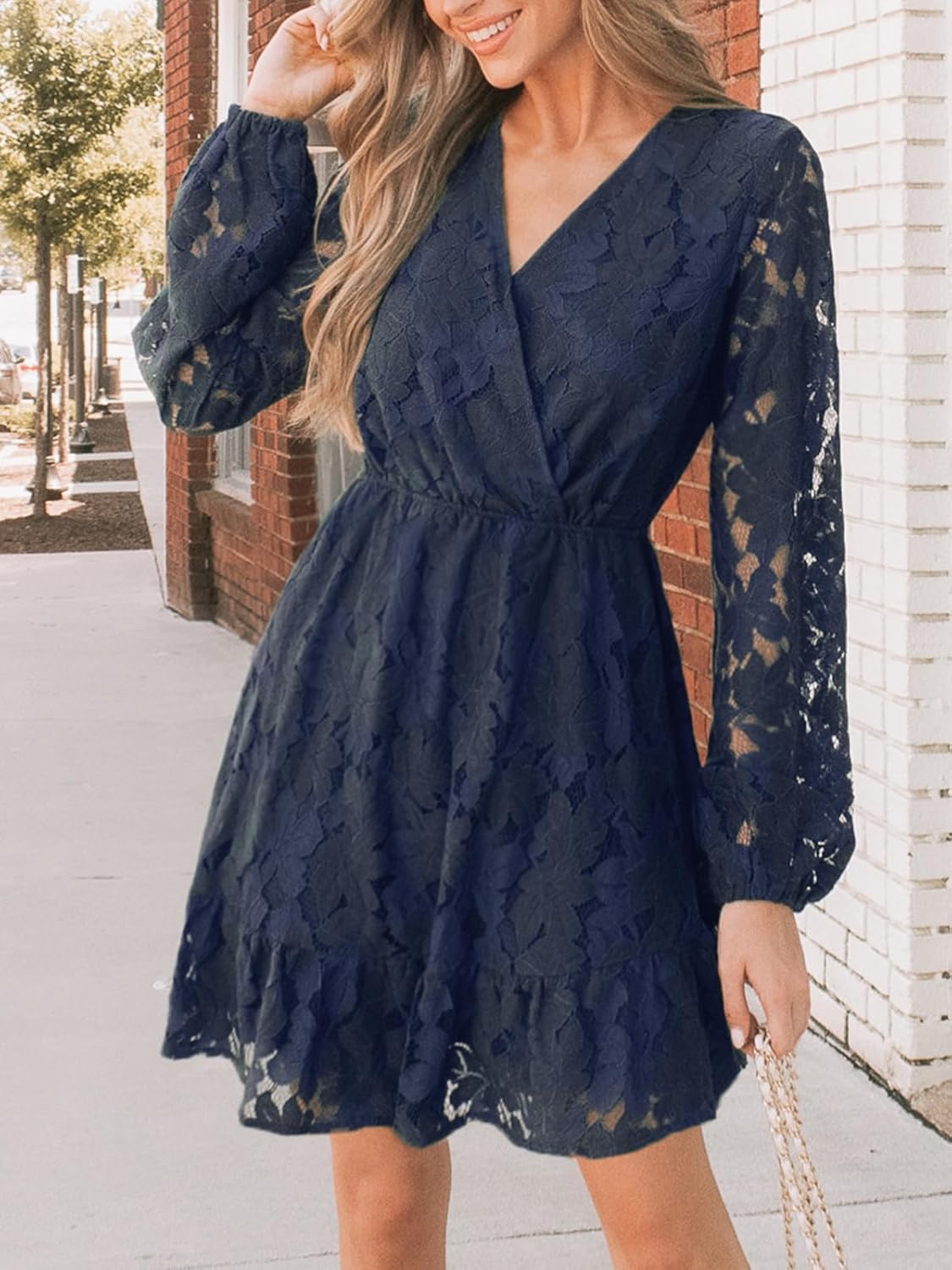 Thumbnail 5 de CUPSHE Mini robe mariage taille haute