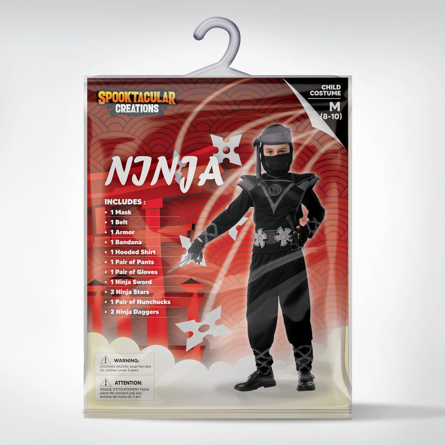 Thumbnail 6 de Spooktacular Creations Deluxe Ninja Kostüm 3–4 Jahre 👻
