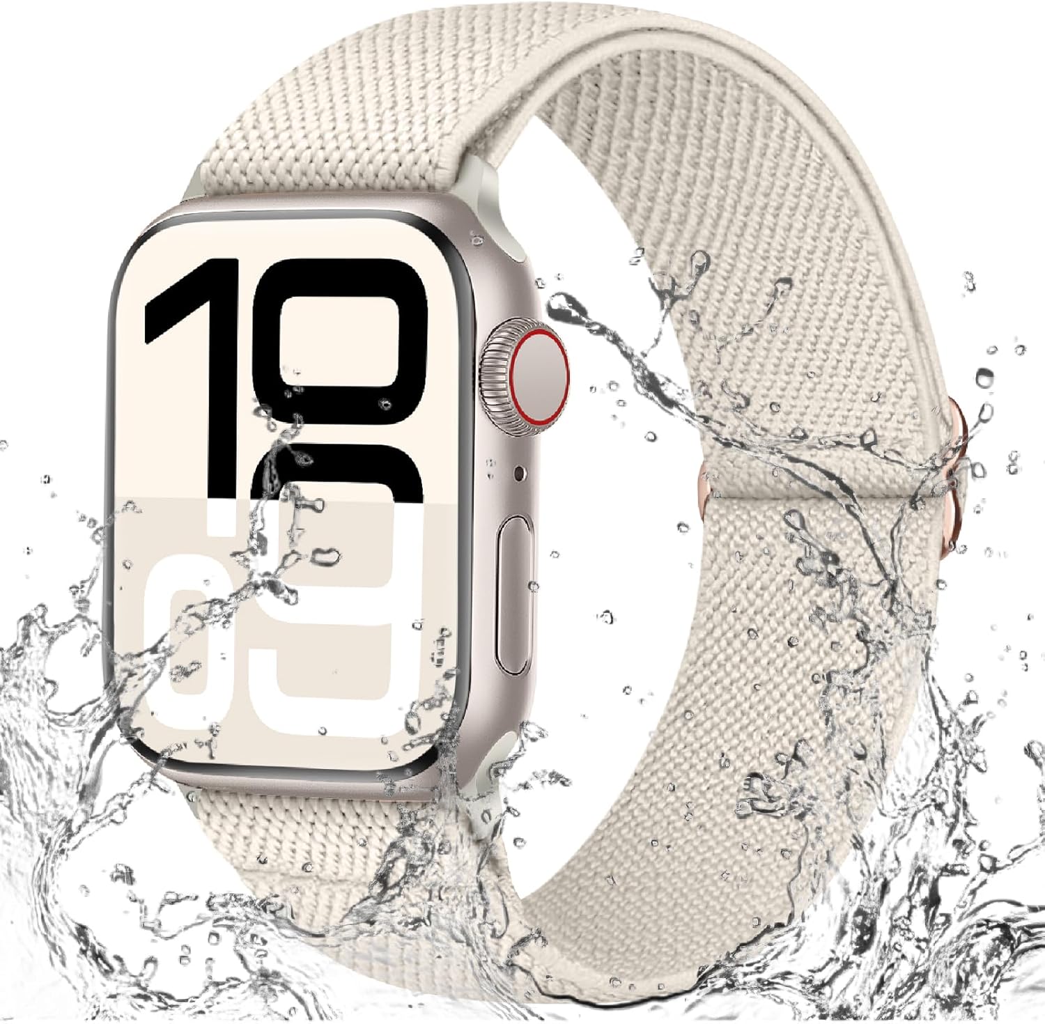 Thumbnail 1 de Raradev Water-Resistant Elastic Band for Apple Watch – 38–49mm, Sweatproof Stretch Strap for iWatch SE3/Series 11–1