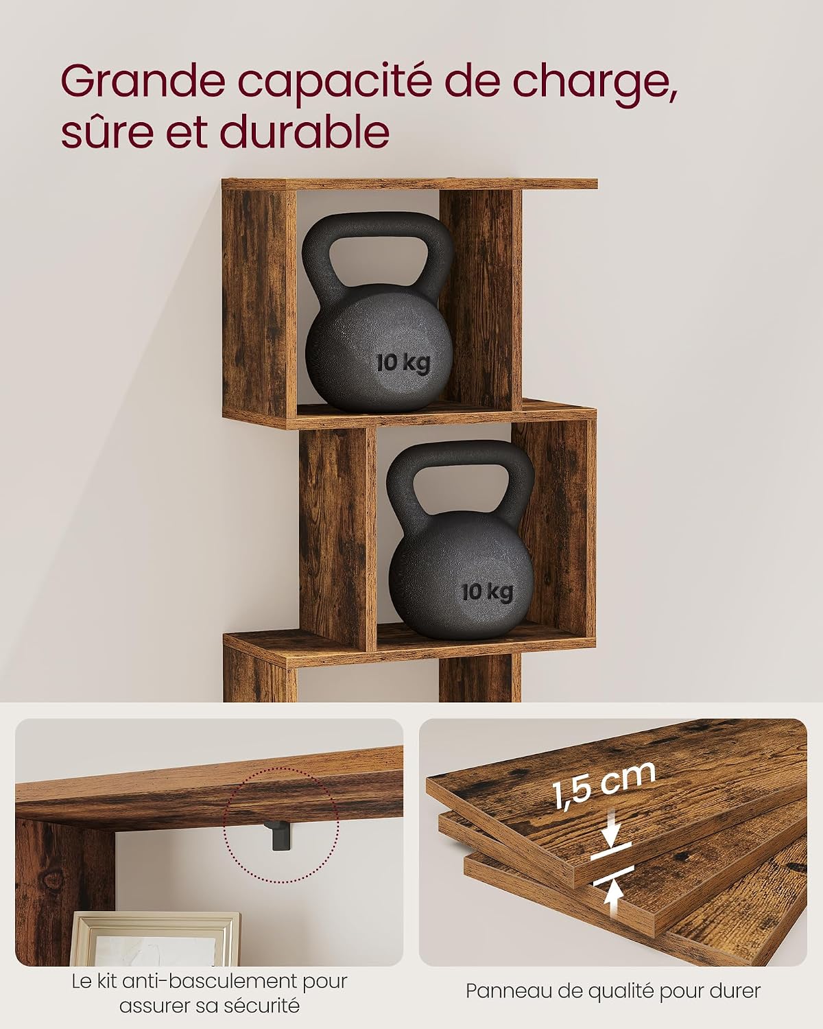 Thumbnail 5 de VASAGLE LBC462K01 Étagère 5 niveaux 159 cm