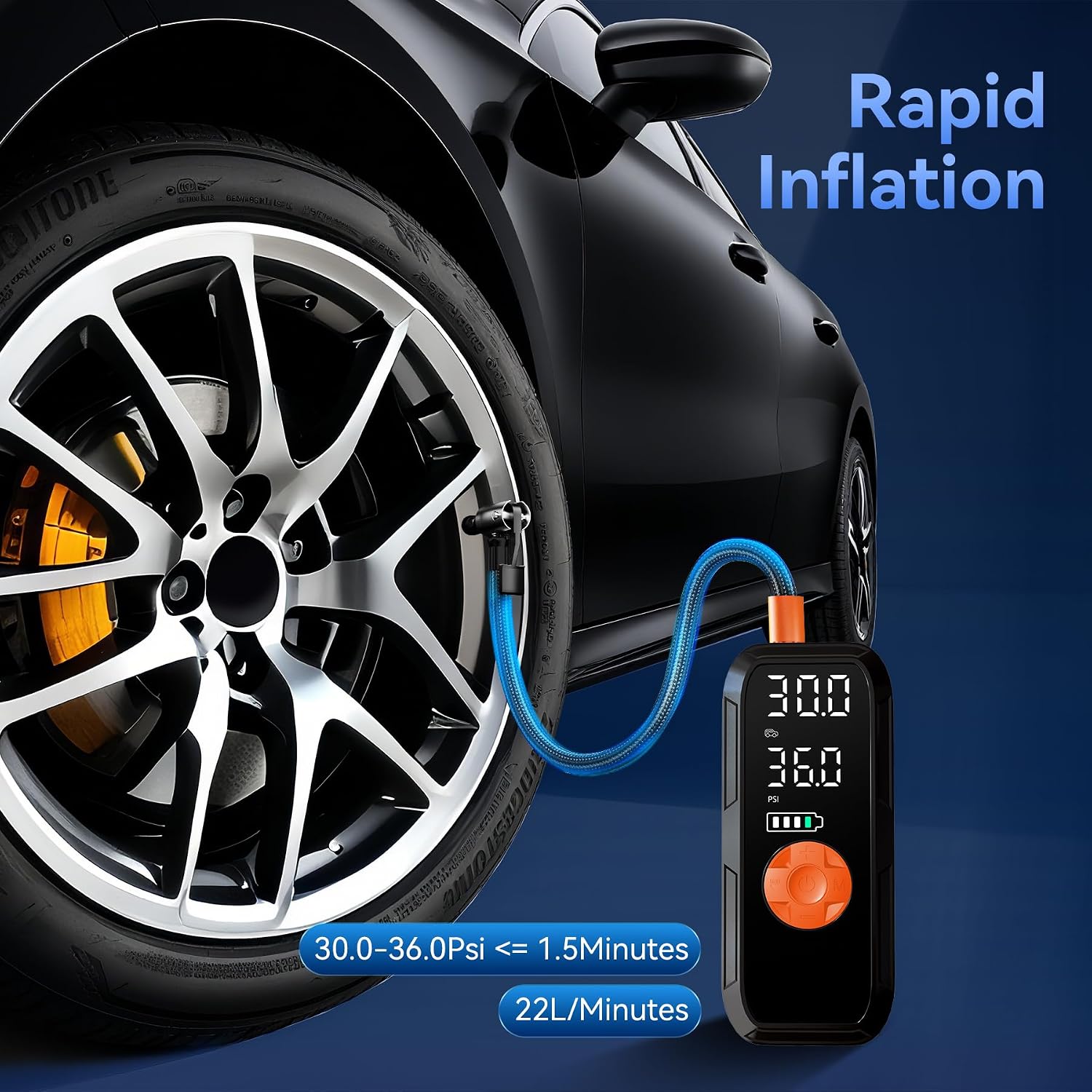 Detalle 2 de Vulisox Corded Cordless Tyre Inflator 6000 mAh