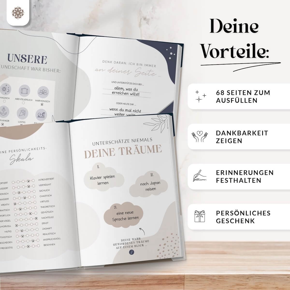 Detalle 2 de Lebenskompass Ein Buch über Dich