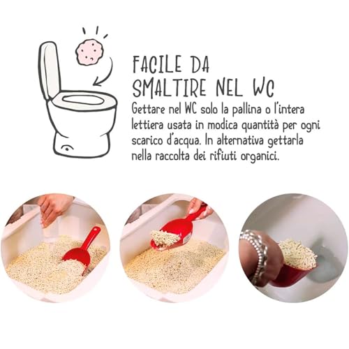 Detalle de Cat&Rina BeNatural: lettiera per gatti al tofu da 10 L, agglomerante e vegetale