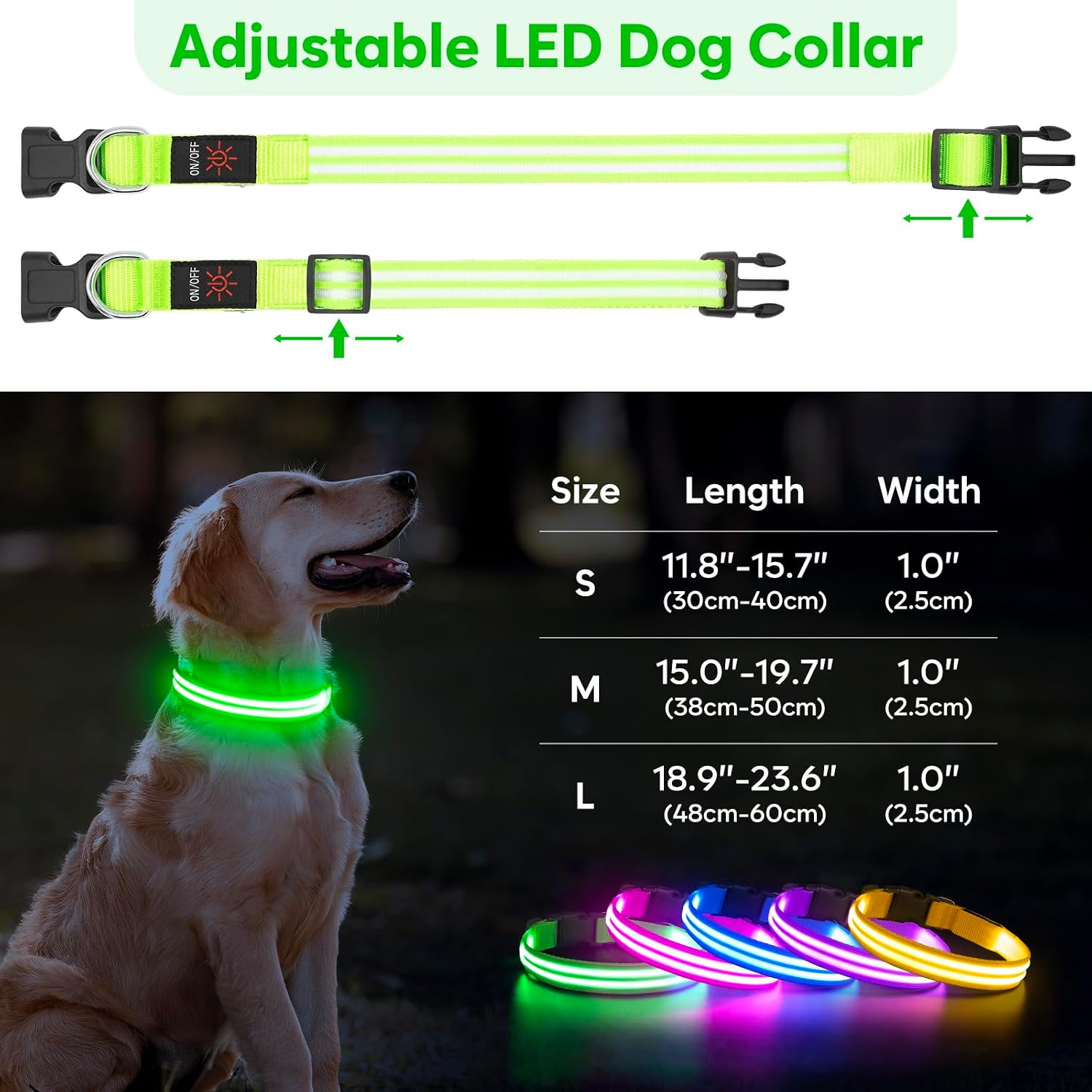 Thumbnail 1 de Weesiber LED dog collar, small