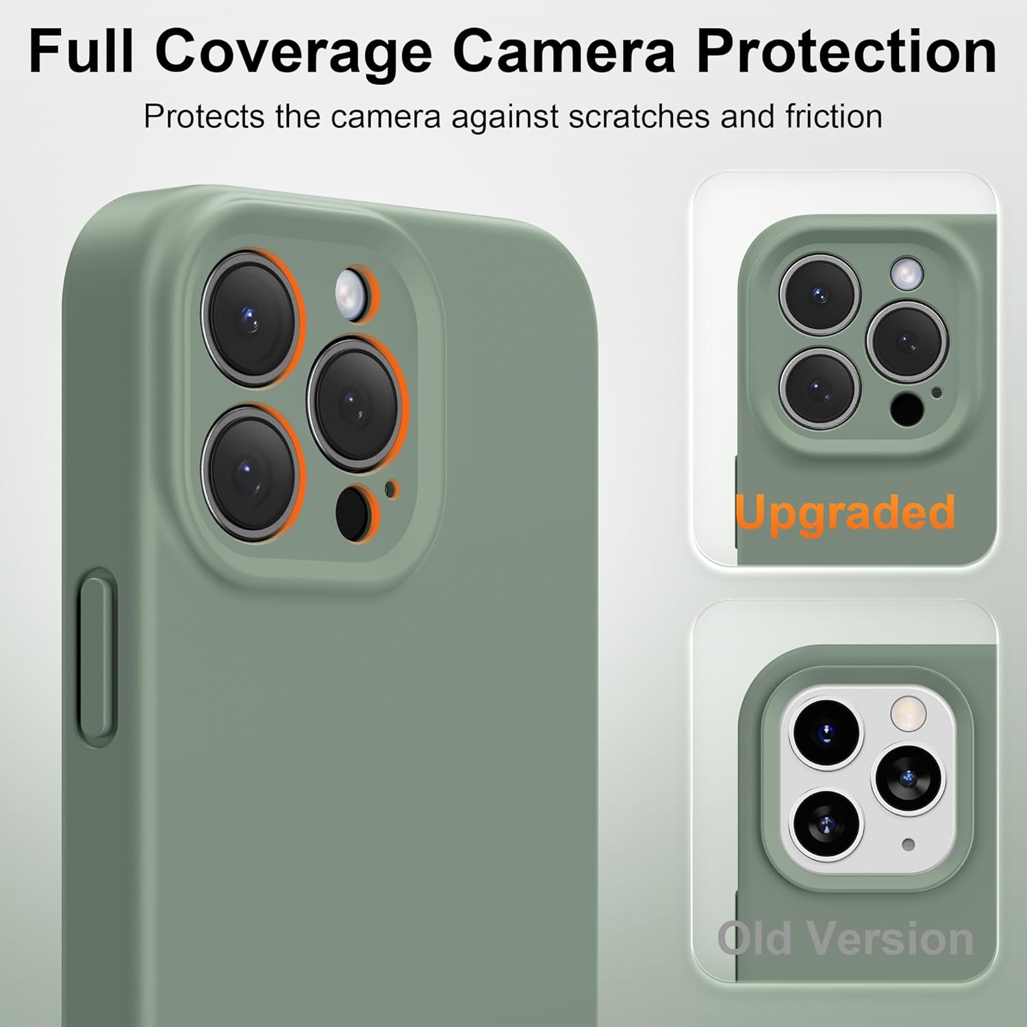 Detalle de HOOMIL Hülle für iPhone 14 Pro Max – Vollständiger Kameraschutz, MagSafe kompatibel, Seidig-weiche Haptik, Salbeigrün