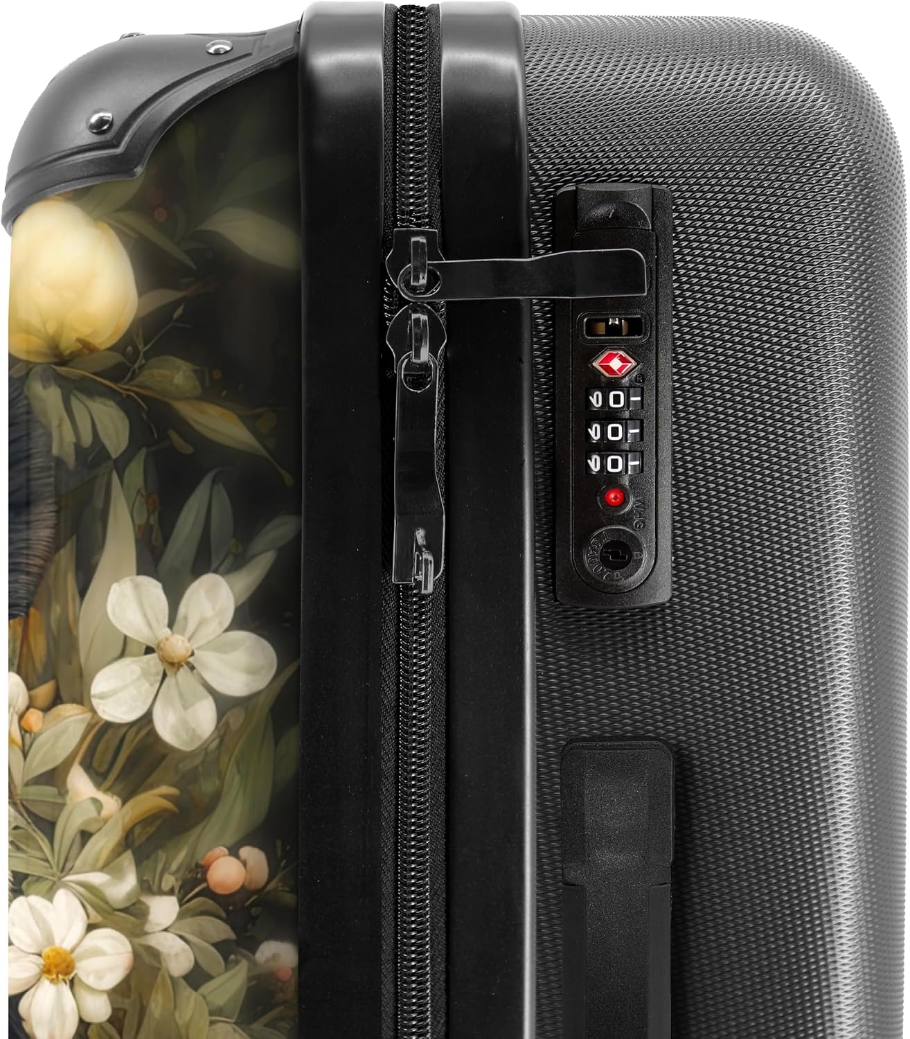 Detalle 2 de NoBoringSuitcases.com Valigia grande rigida con serratura TSA, 67 cm e 23 kg (Panda - Giallo)