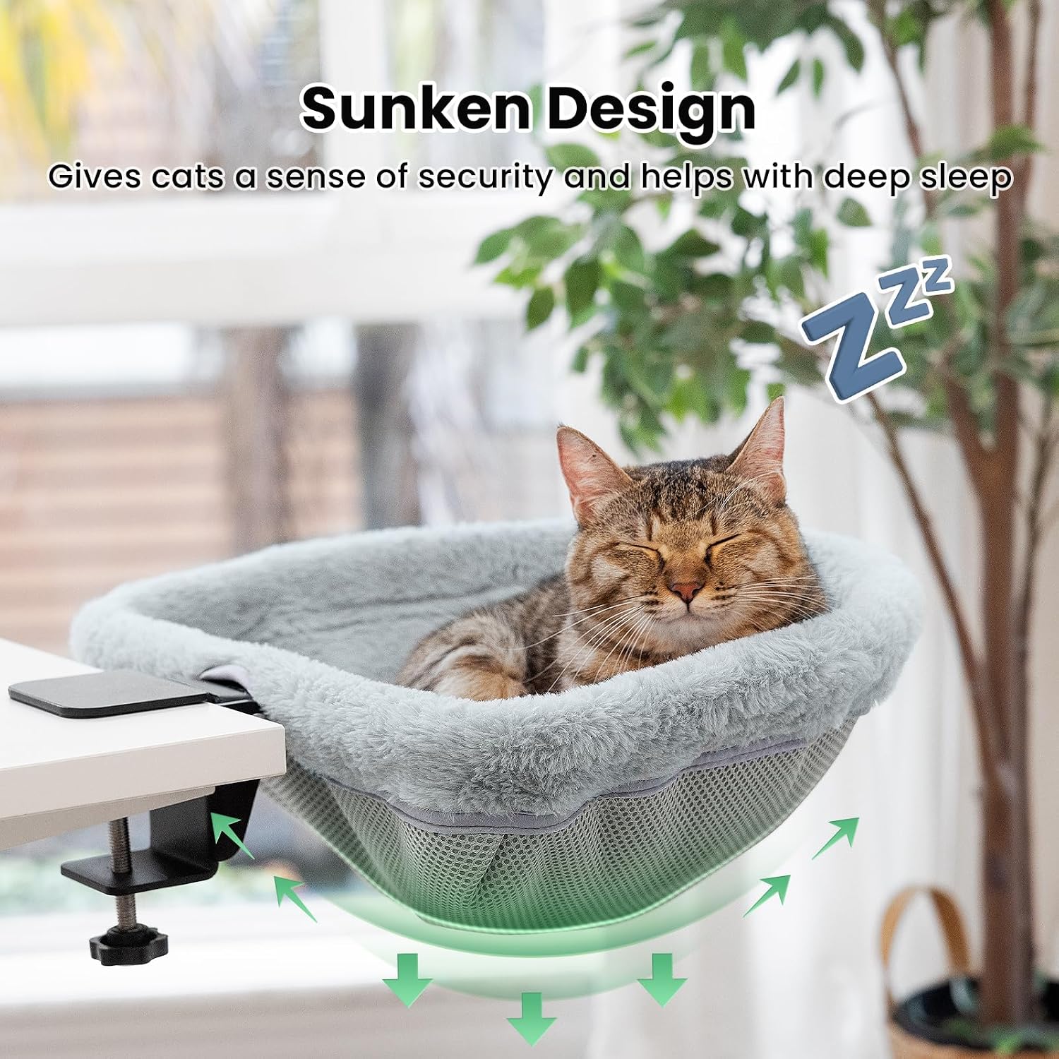 Detalle de JUNSPOW Cat Desk Bed 33 lb