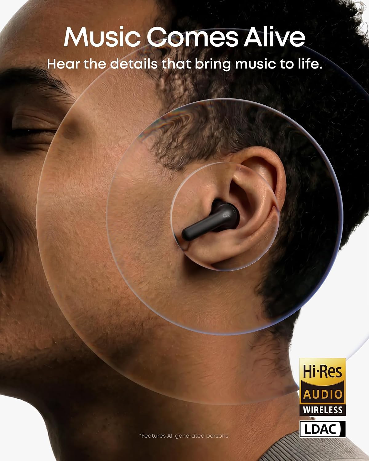Detalle de soundcore P42i True Wireless Earbuds with Adaptive ANC, LDAC and Natural Mode