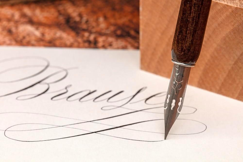 Detalle 2 de Brause 318515B – Pennino Bandzug 1,5 mm per calligrafia, punta quadrata, per mancini – Produzione tedesca