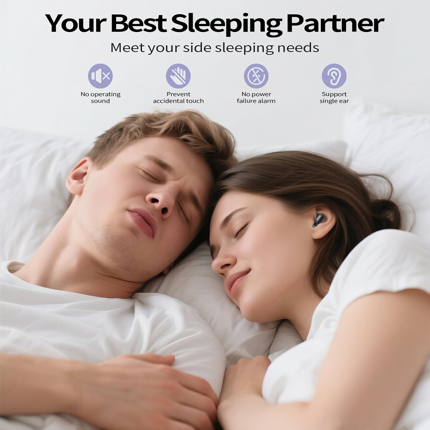 Thumbnail 1 de Wireless Earbuds with ANC and Sleep Mode for Side Sleepers