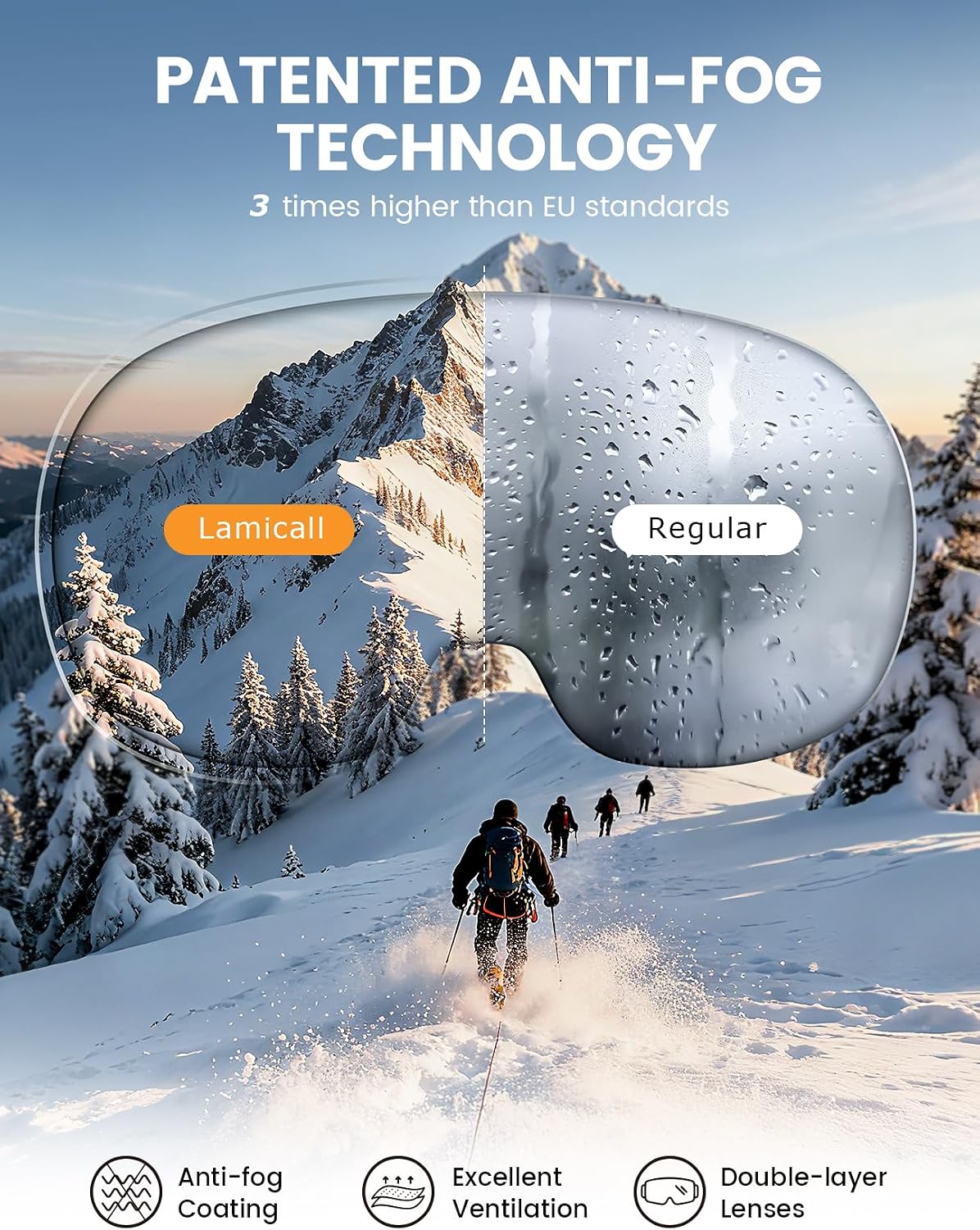 Thumbnail 2 de Lamicall Ski Goggles for Clear Vision