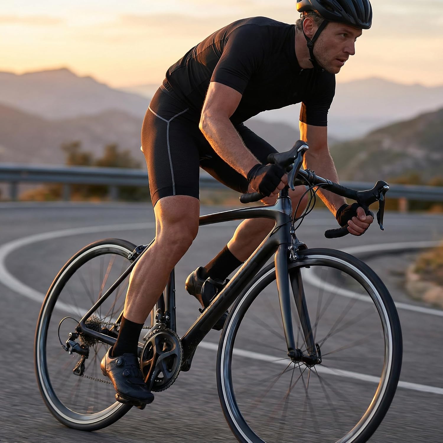 Detalle de GGFLYING Pantaloncini Ciclismo Uomo Imbottito 4D – Traspiranti, Antiscivolo e Rapidi all’Asciugatura