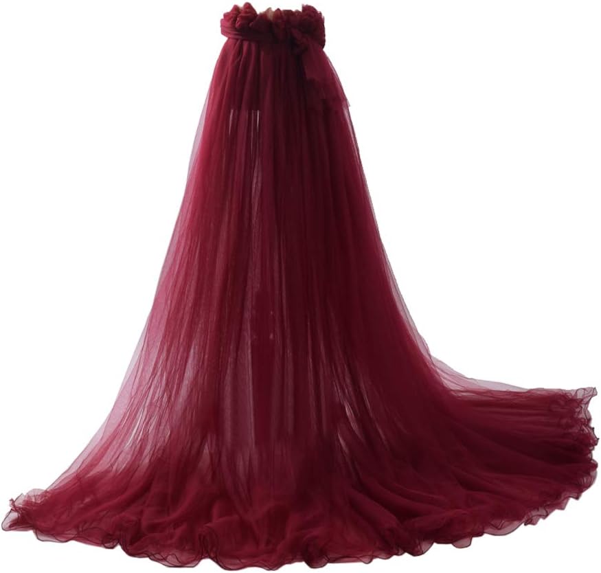Thumbnail 5 de GraceArt detachable bridal train and tulle overskirt (chapel length)