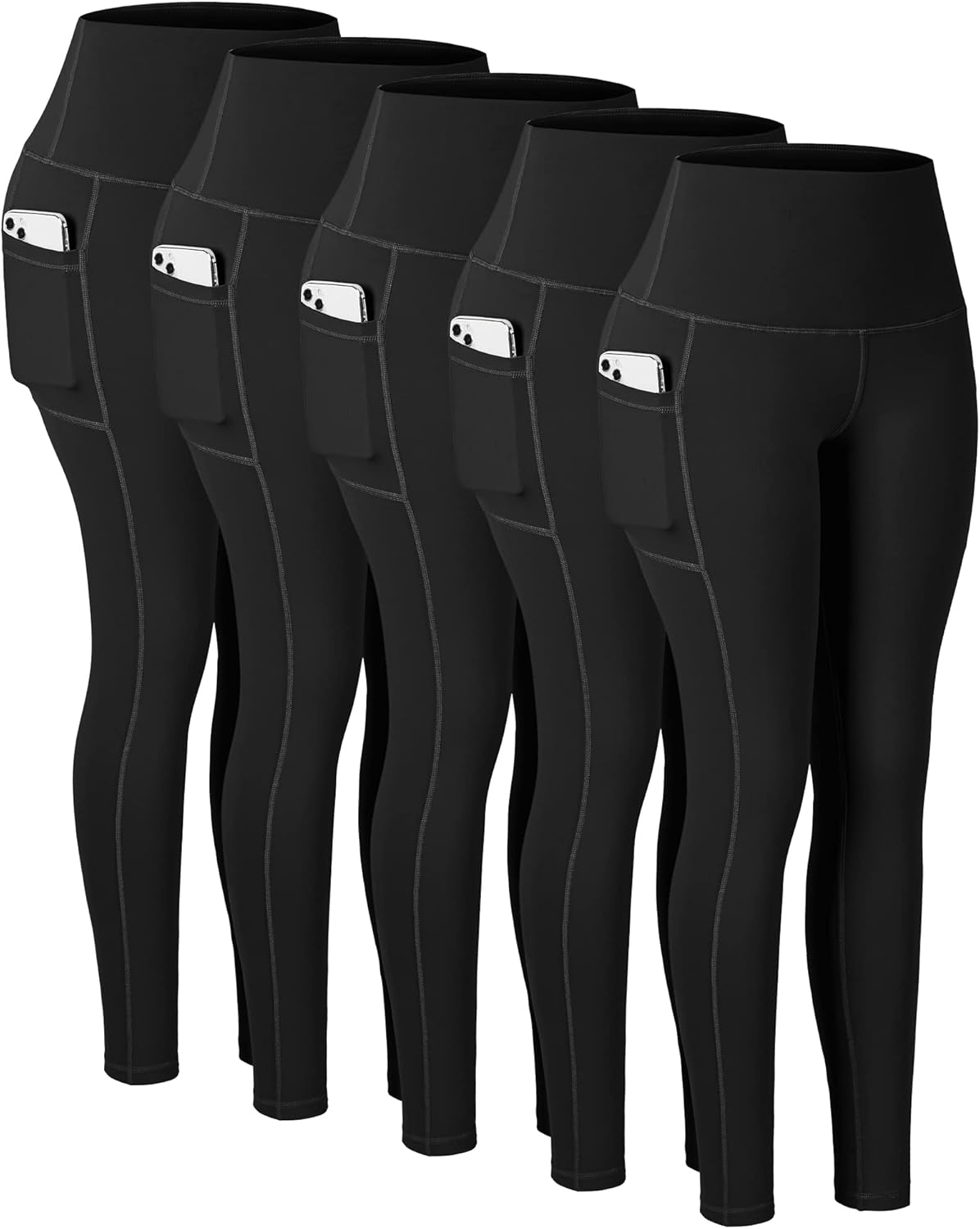 Detalle de CHRLEISURE Leggings with Pockets for Women, High Waisted Tummy Control Workout Yoga Pants