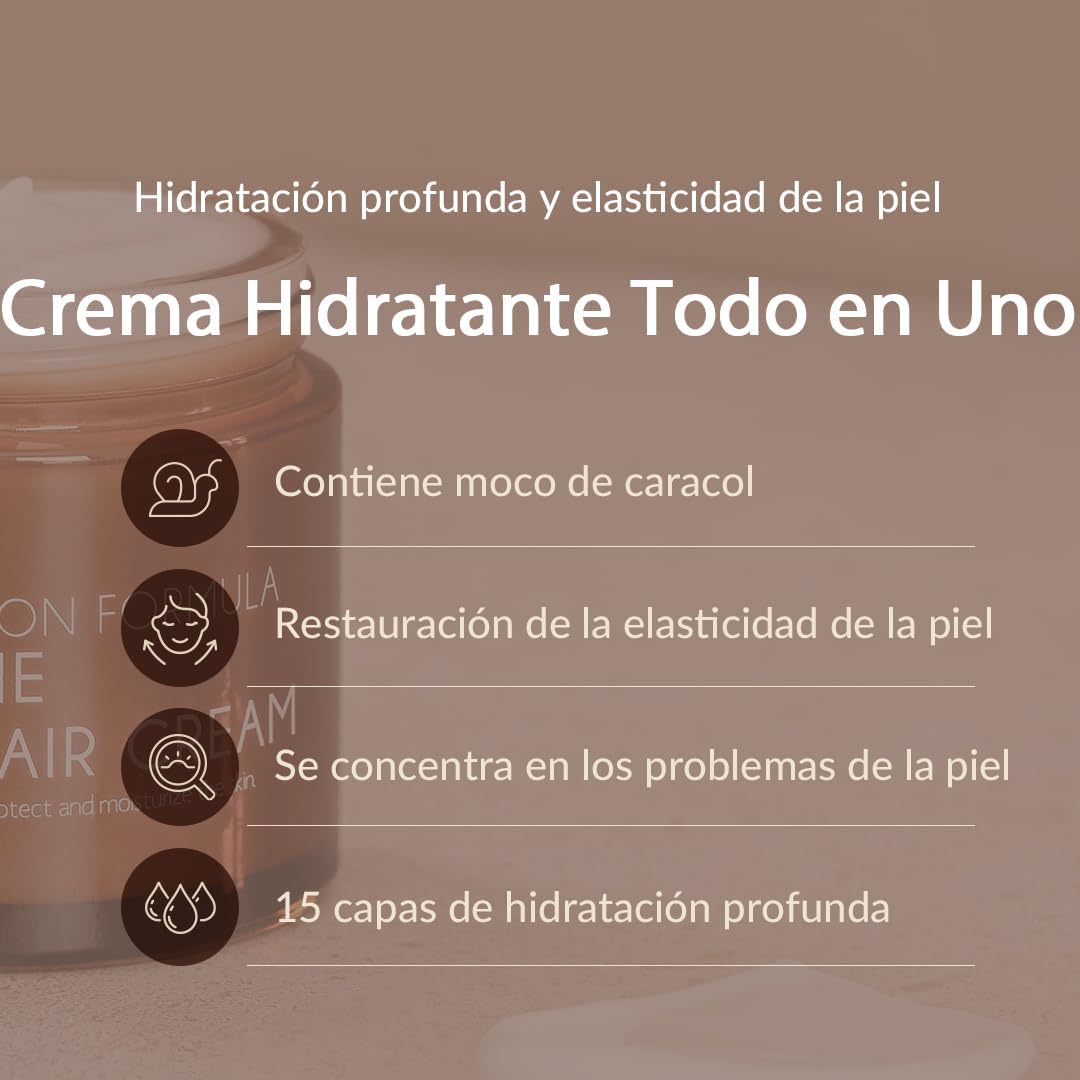 Detalle 2 de Mizon Crema Reparadora con Baba de Caracol 75g