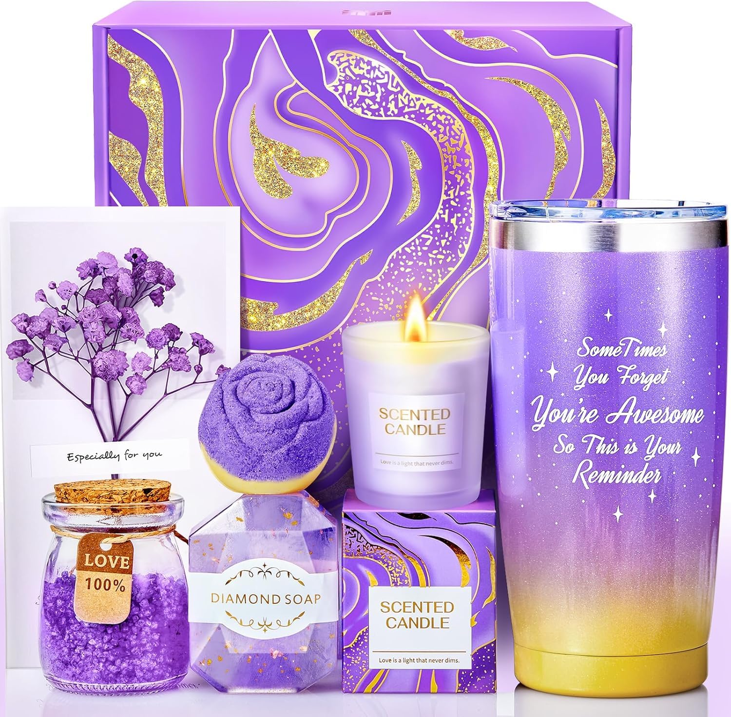 Detalle de BodyRefresh Mother’s Day Gift Basket for Mom (7-Piece Self-Care Spa Set)