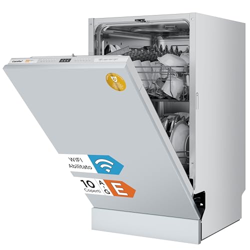 Detalle 2 de COMFEE Lavastoviglie da Incasso 45 cm 10 Coperti, 8 Programmi, Wifi, Inox