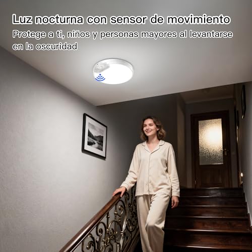 Thumbnail 3 de Homelist Plafón LED recargable para techo con sensor de movimiento y mando a distancia (8000 mAh)