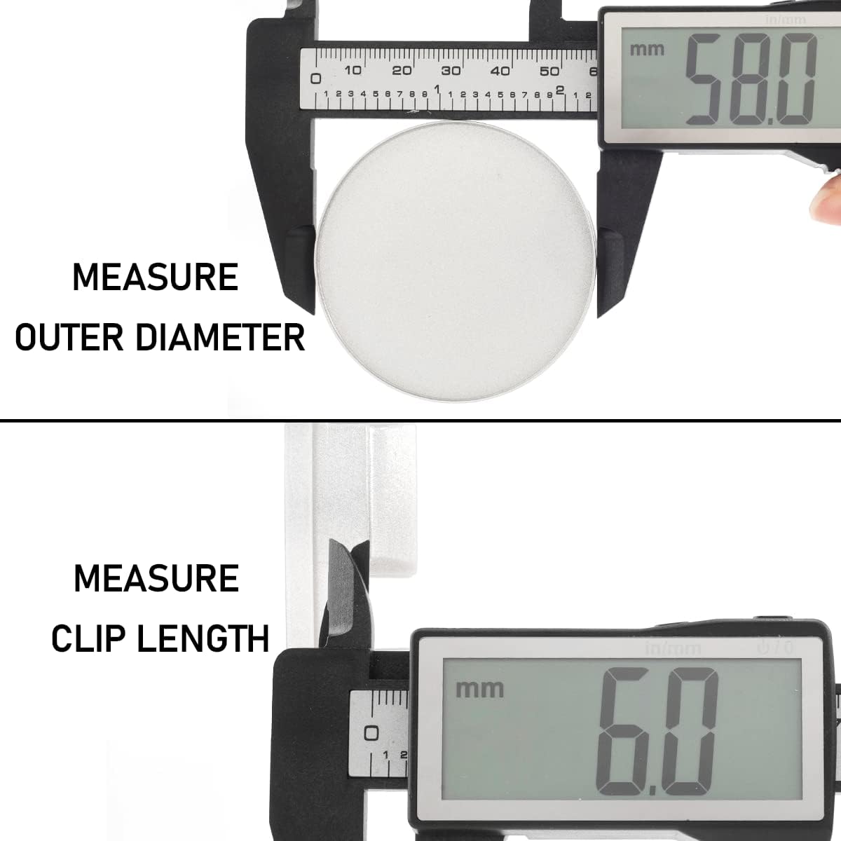 Thumbnail 3 de RhinoTuning 4x 58 mm wheel centre caps (silver chrome-style) for select Acura Integra & Honda Civic models