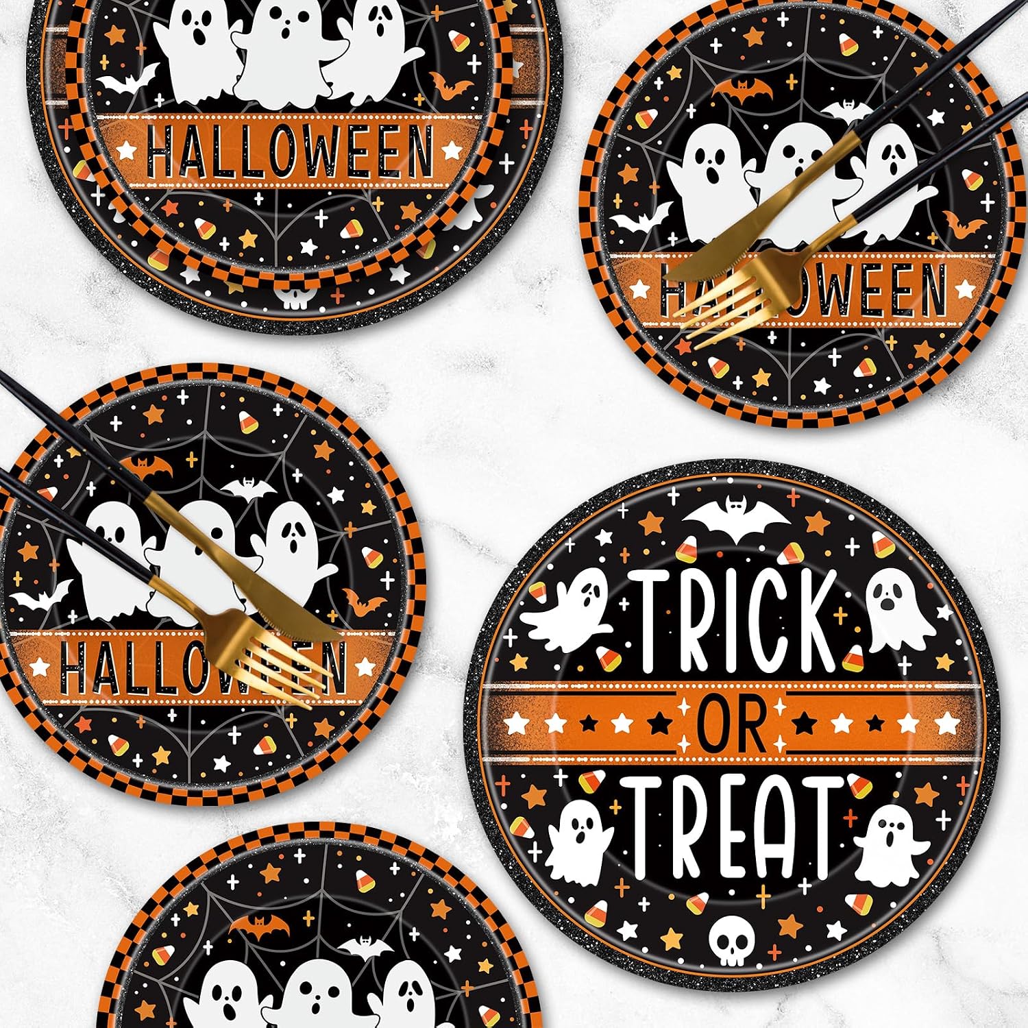 Thumbnail 6 de Litmitfu Halloween Paper Plates, 24-Piece Set in 9-Inch and 7-Inch Sizes