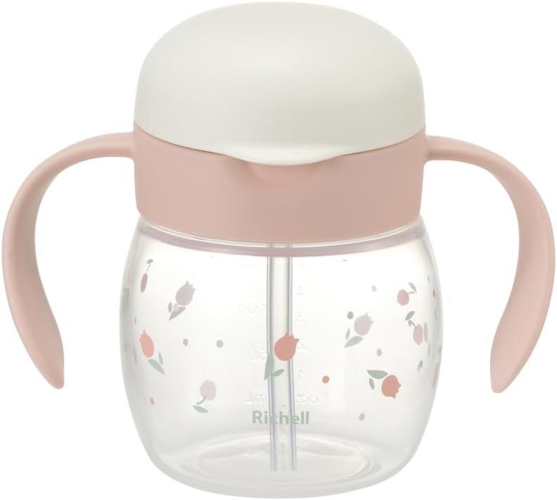 Detalle de リッチェル トライ もれないストローマグR 120763 チューリップ 270mL ハンドル付き