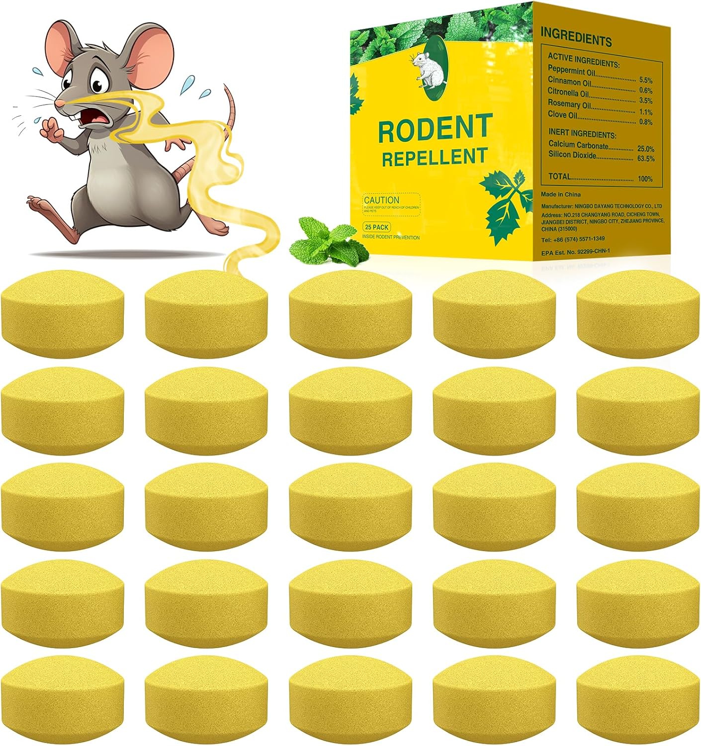 Detalle de tenerolike QSQYL01 Peppermint Oil Rodent Repellent, 25 Pack