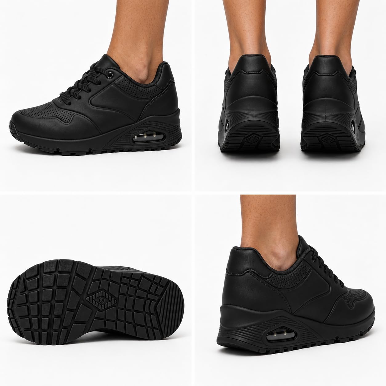 Thumbnail 1 de JOMIX damessneakers van kunstleer met verstelbare veters en ventilatiegaten