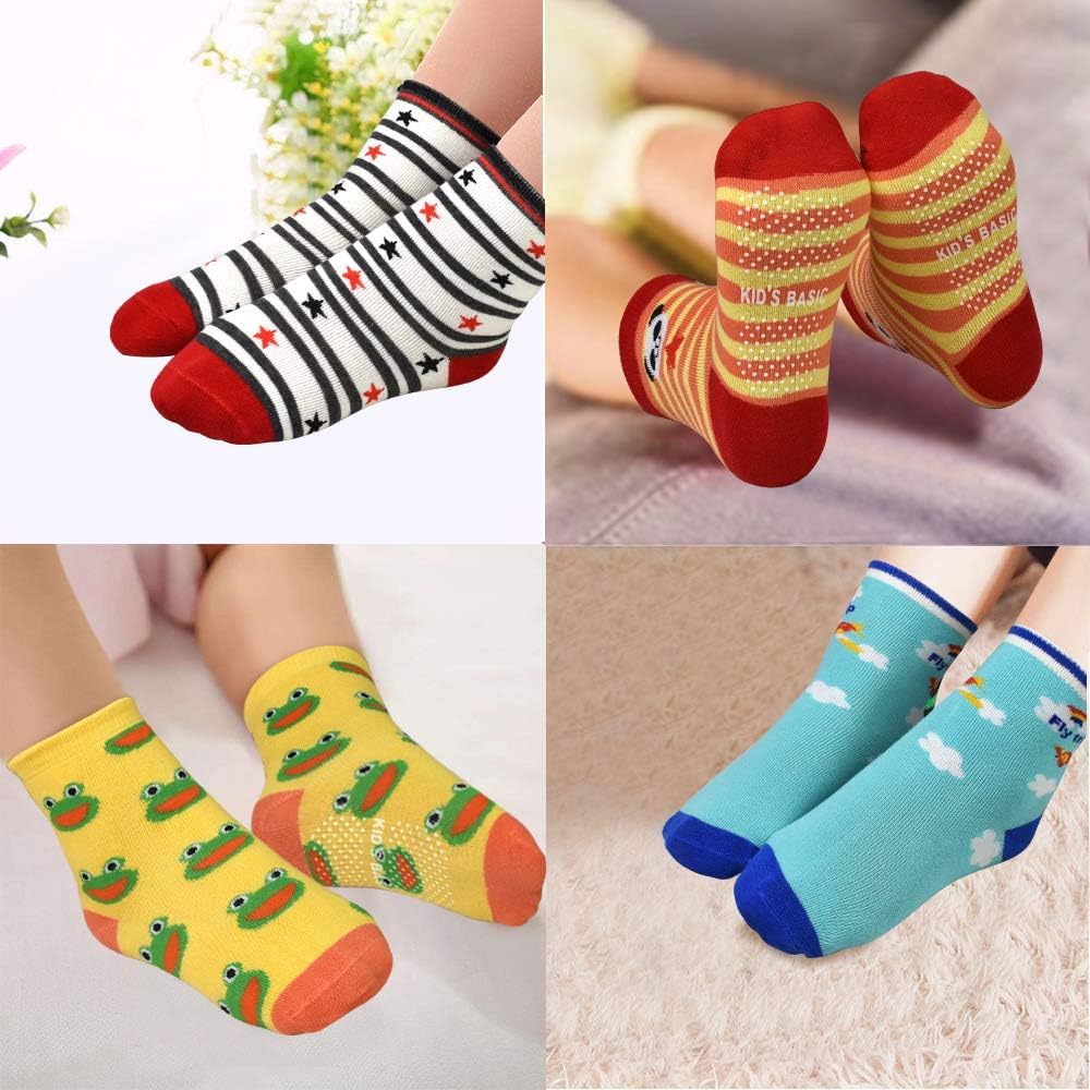 Thumbnail 1 de SUOSDEY Stoppersocken Kinder 12 Paar – rutschfest dank Silikonpunkten, 1–7 Jahre