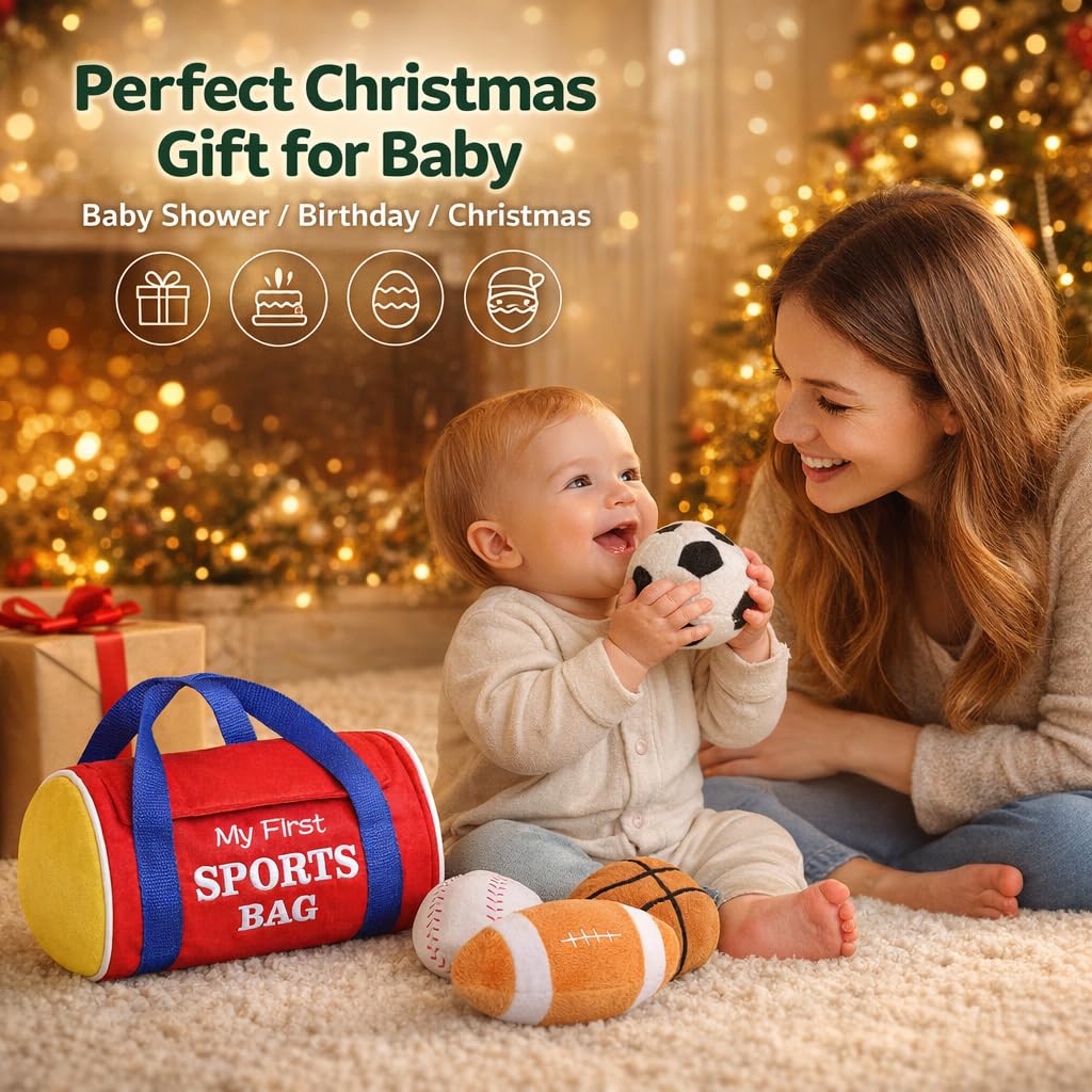 Thumbnail 6 de KMUYSL Baby Toys 0-12 Months: My First Sports Bag Plush Toy