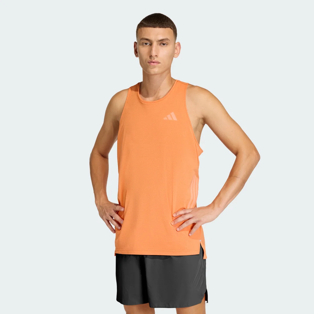 Detalle de Camiseta técnica de running adi365 CLIMACOOL de Adidas – naranja