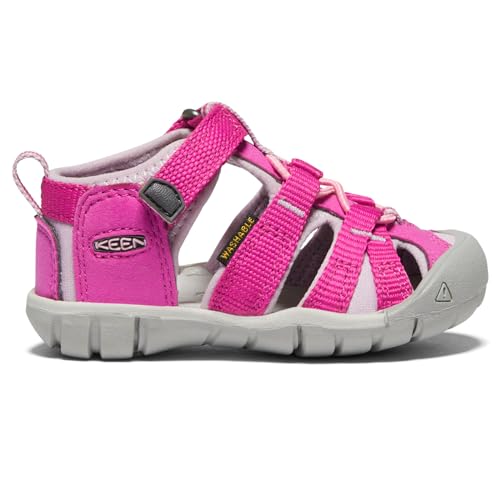 Detalle de KEEN Unisex Kinder SEACAMP II CNX Sandale SEHR BEERIG/MORGENROSA 29 – Wasserdicht, rutschfest und bequem