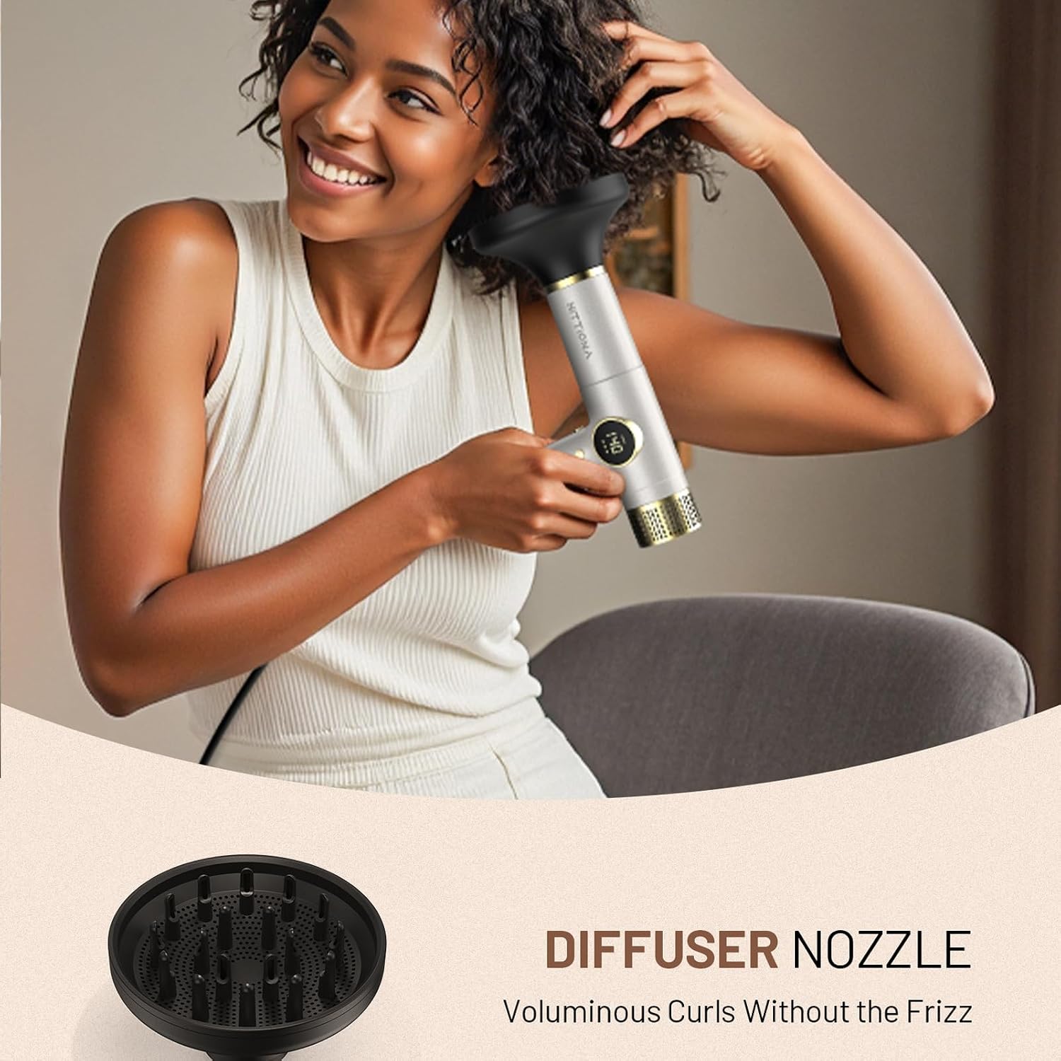 Thumbnail 6 de Dual Voltage Travel Hair Dryer with Magnetic Diffuser 2000W 💇♀